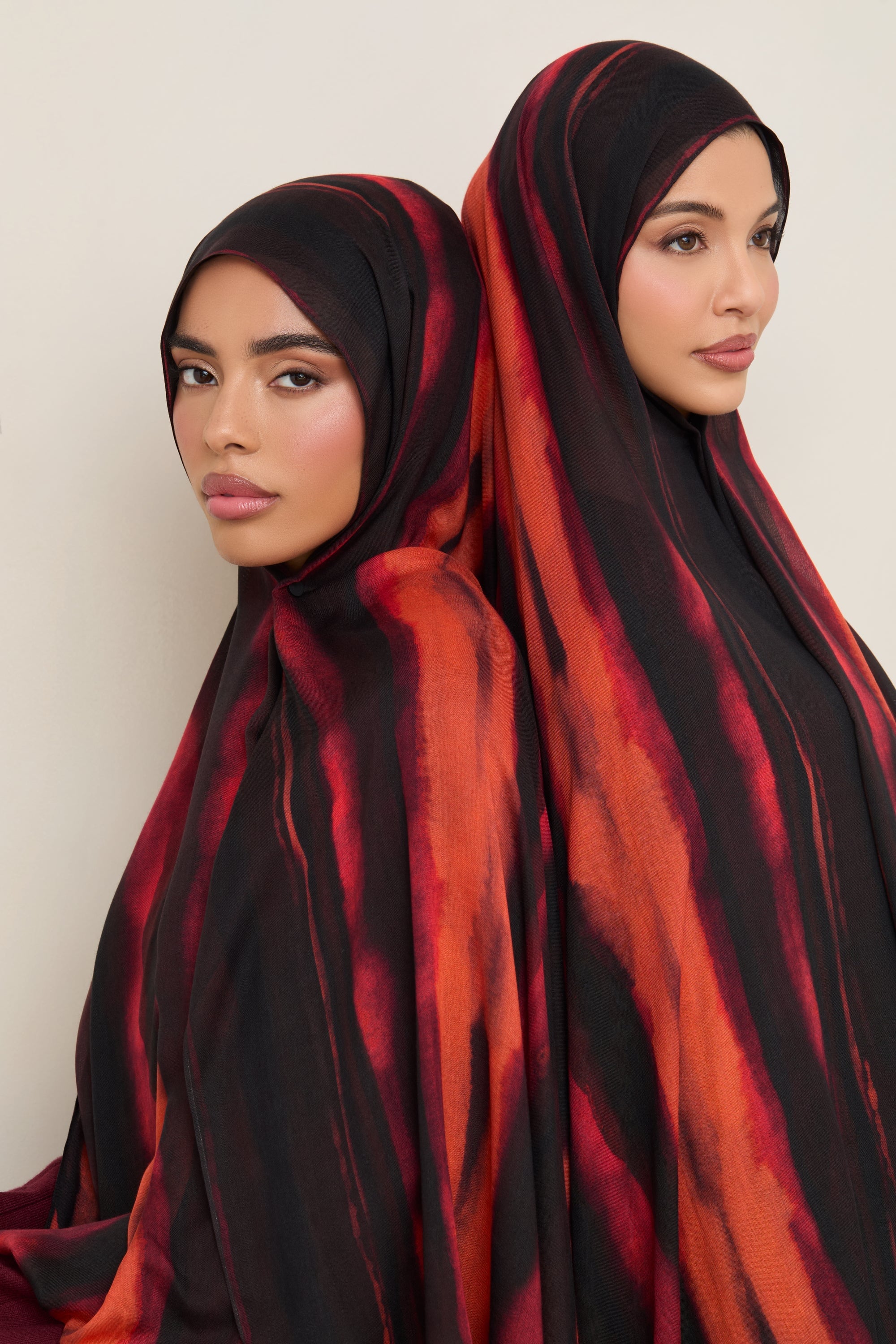 Printed Modal Hijab - Molten Waves Hijabs Veiled