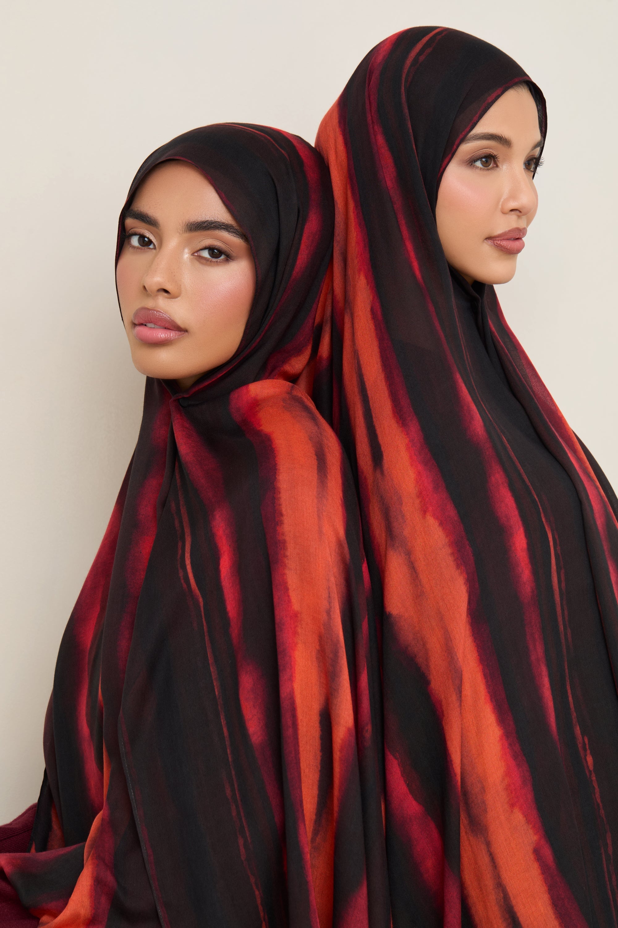 Printed Modal Hijab - Molten Waves Hijabs Veiled