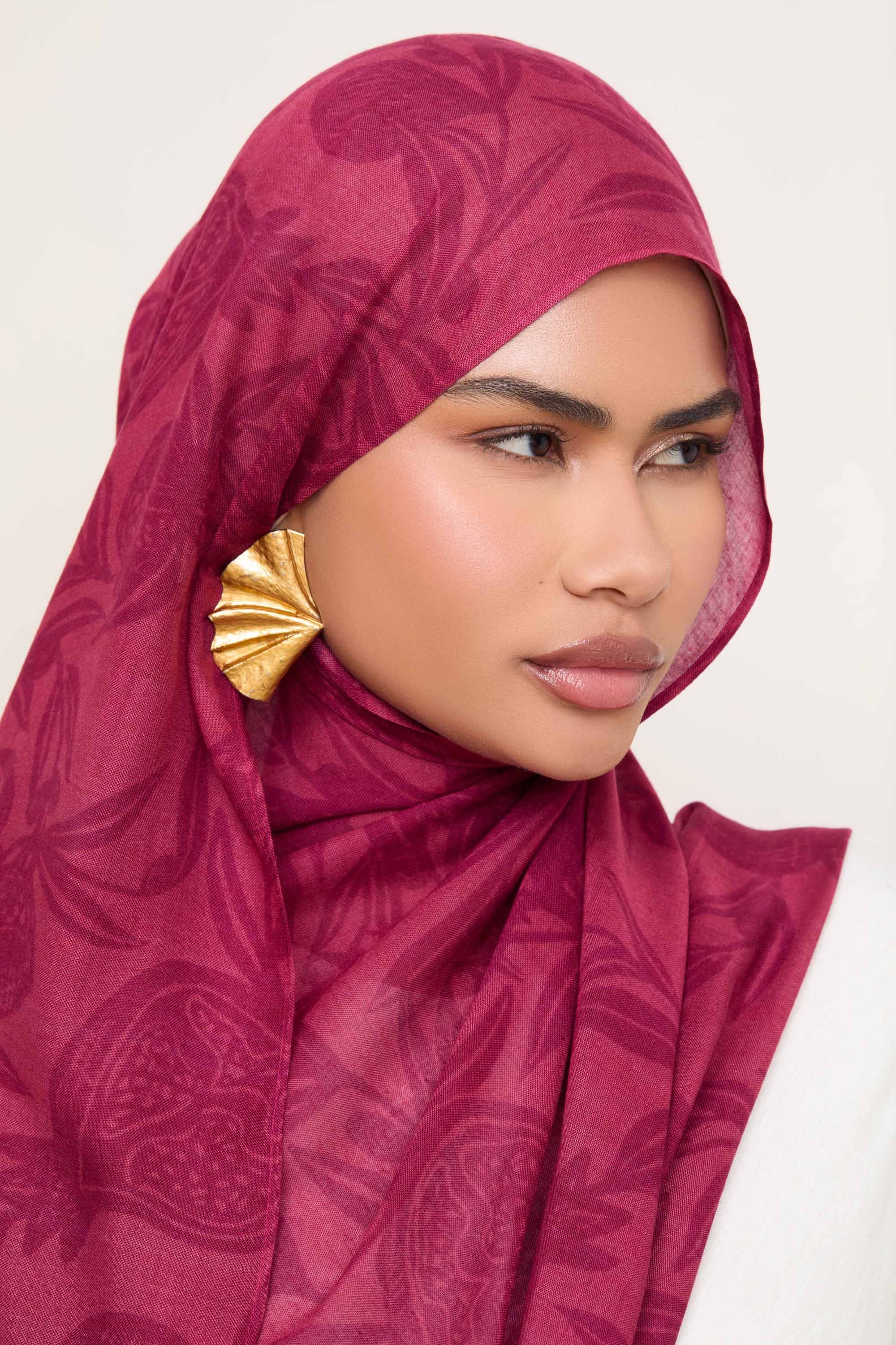 Printed Modal Hijab - Paradise Garden Hijabs Veiled