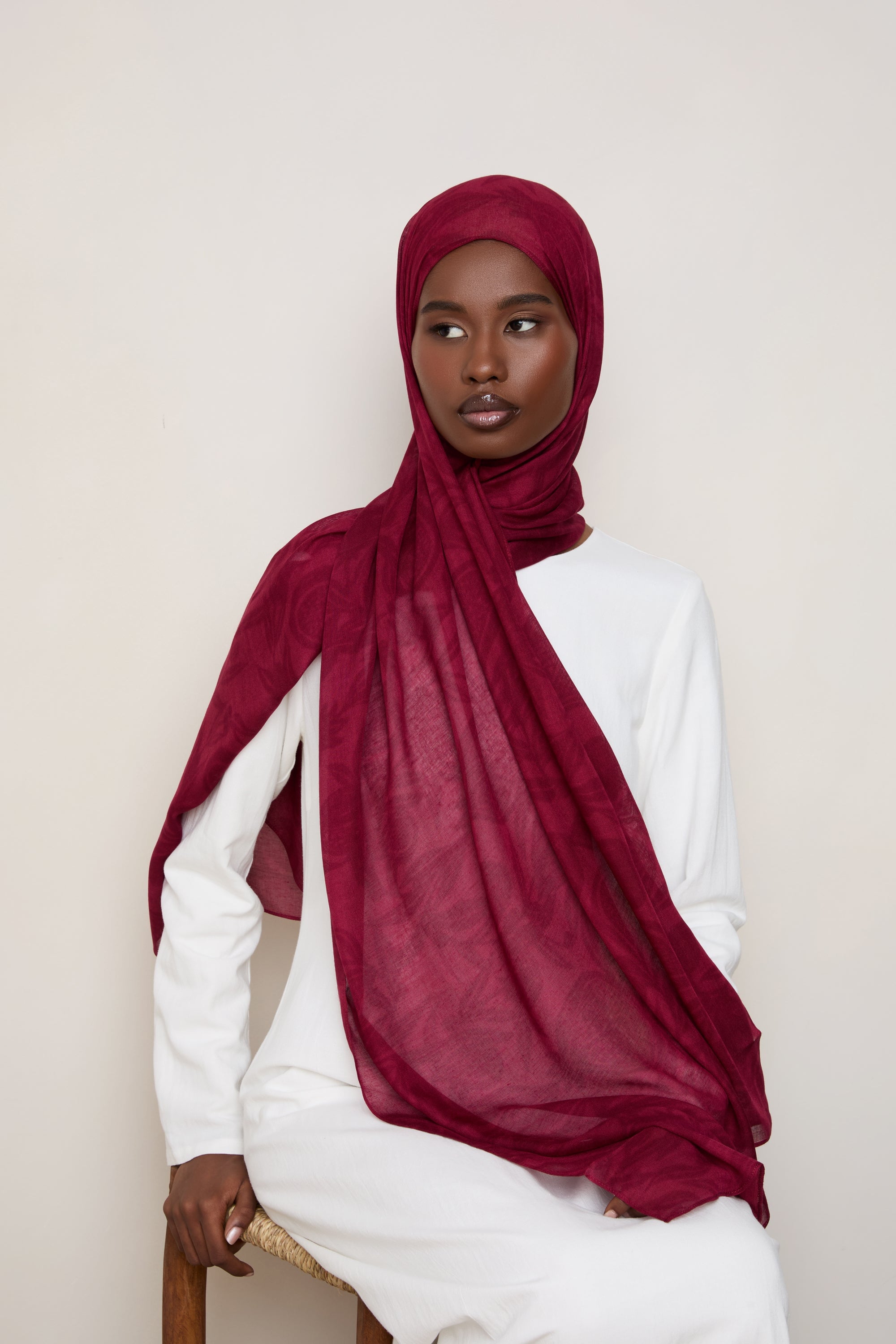 Printed Modal Hijab - Paradise Garden Hijabs Veiled