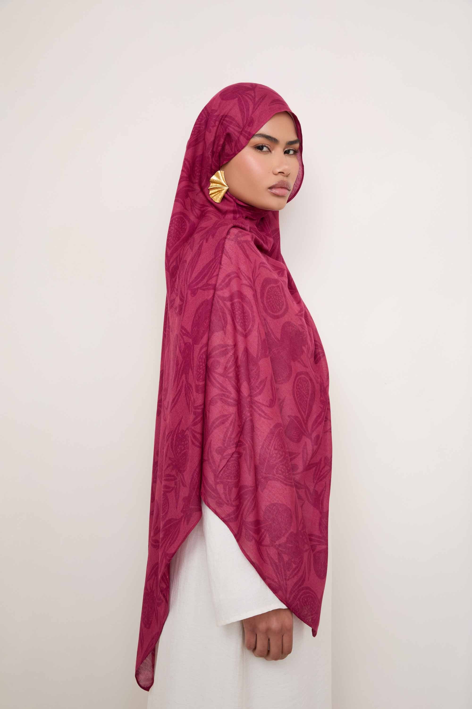 Printed Modal Hijab - Paradise Garden Hijabs Veiled