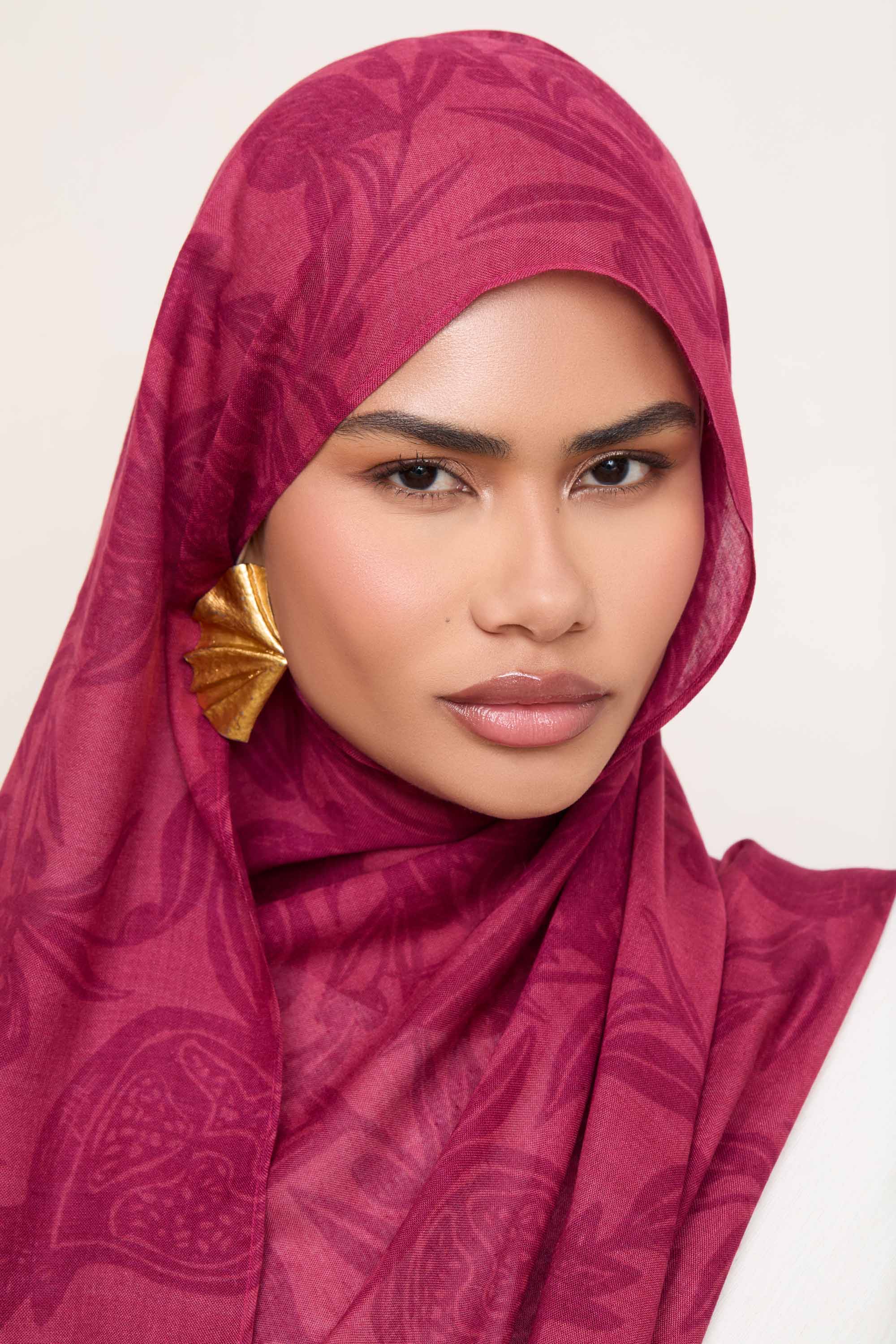 Printed Modal Hijab - Paradise Garden Hijabs Veiled