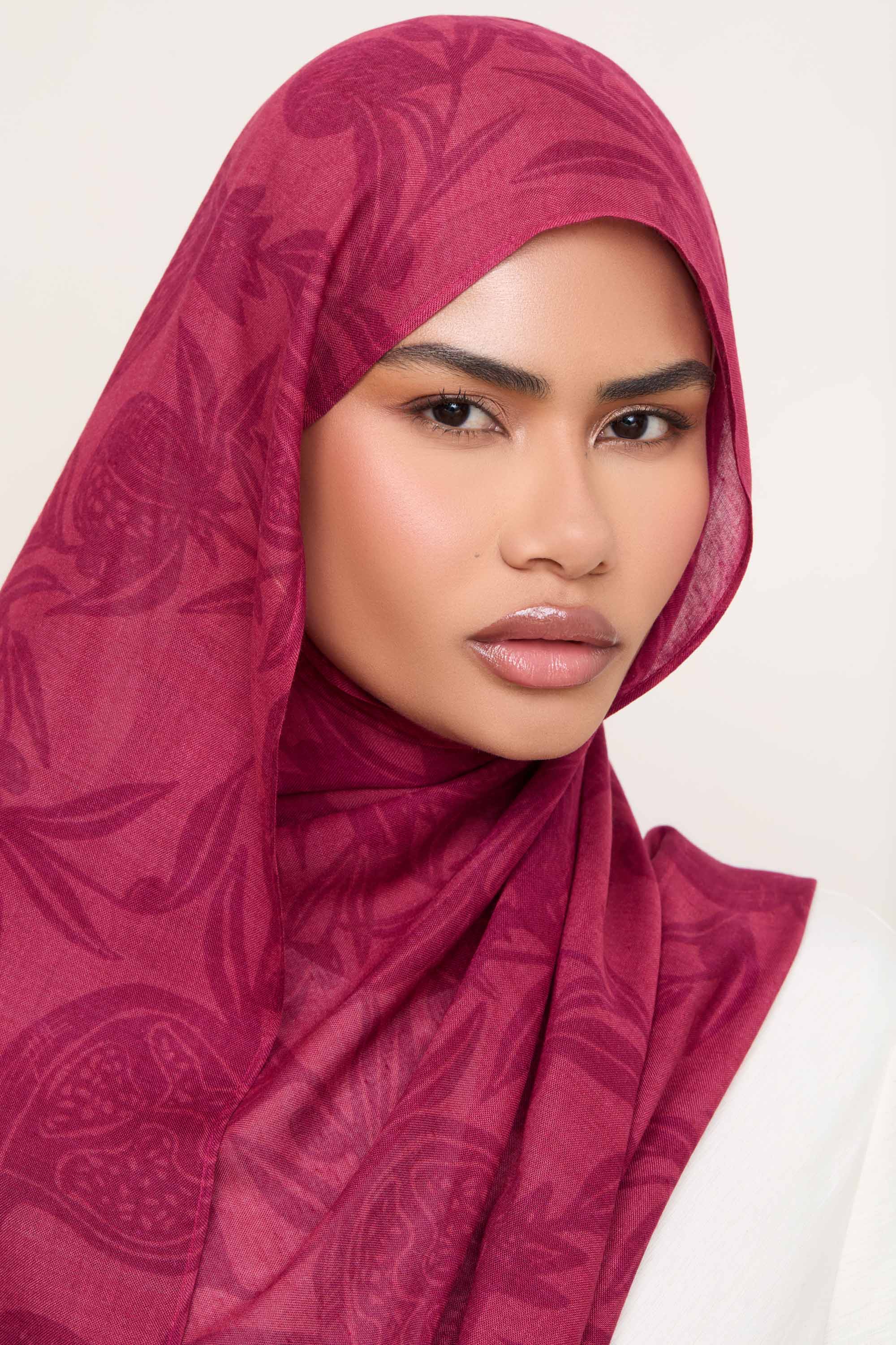 Printed Modal Hijab - Paradise Garden Hijabs Veiled