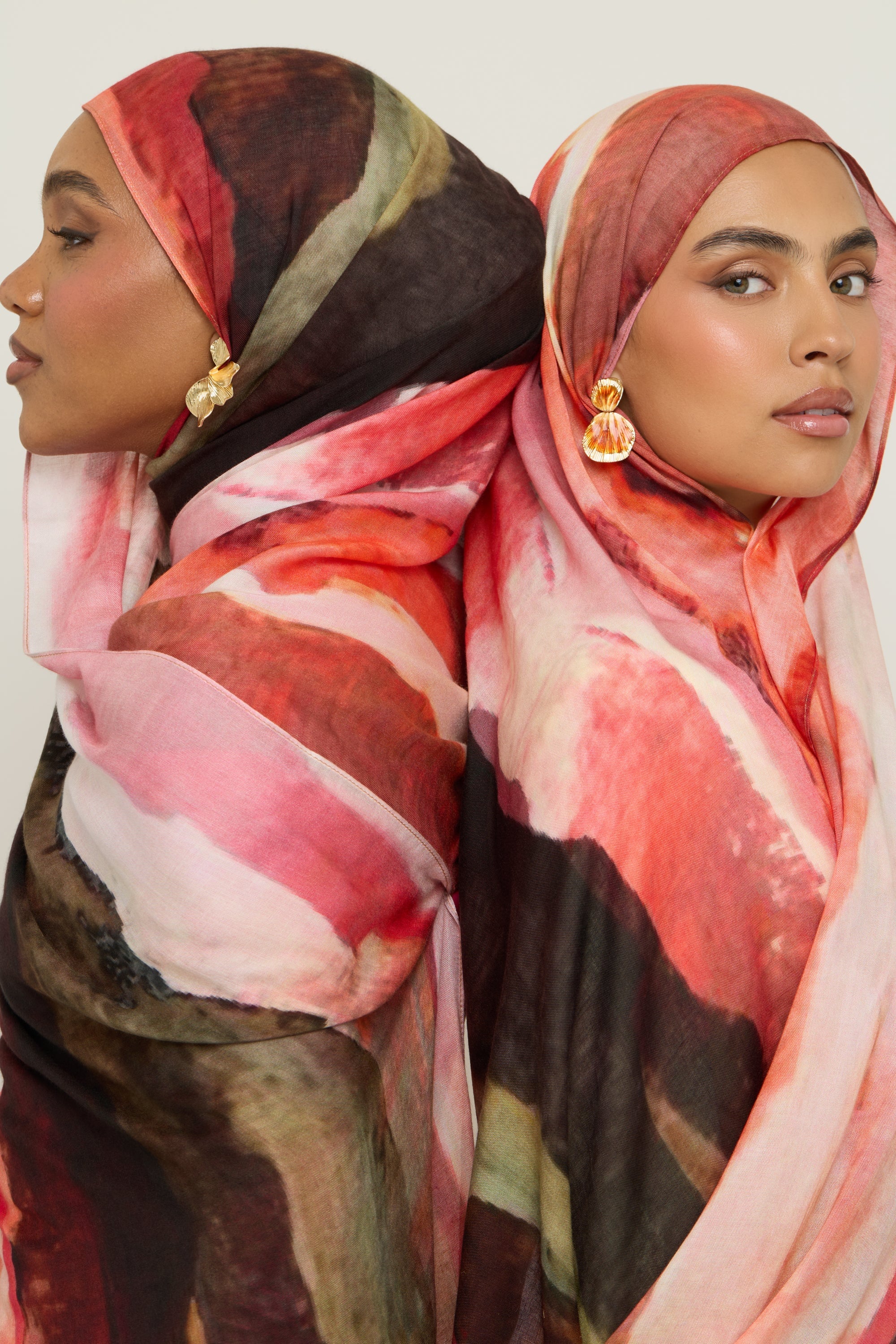 Printed Modal Hijab - Pink Sands Hijab Veiled