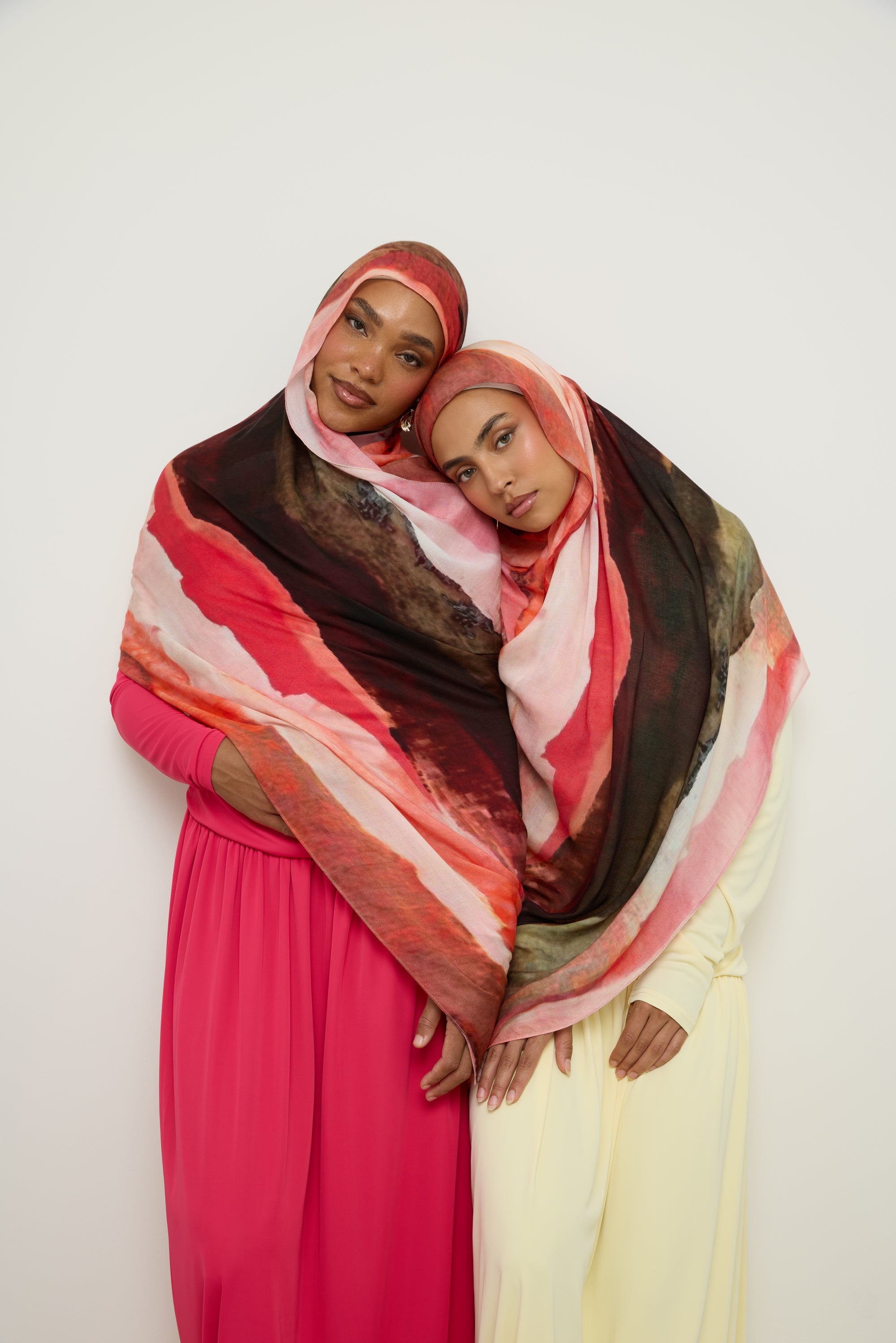 Printed Modal Hijab - Pink Sands Hijab Veiled