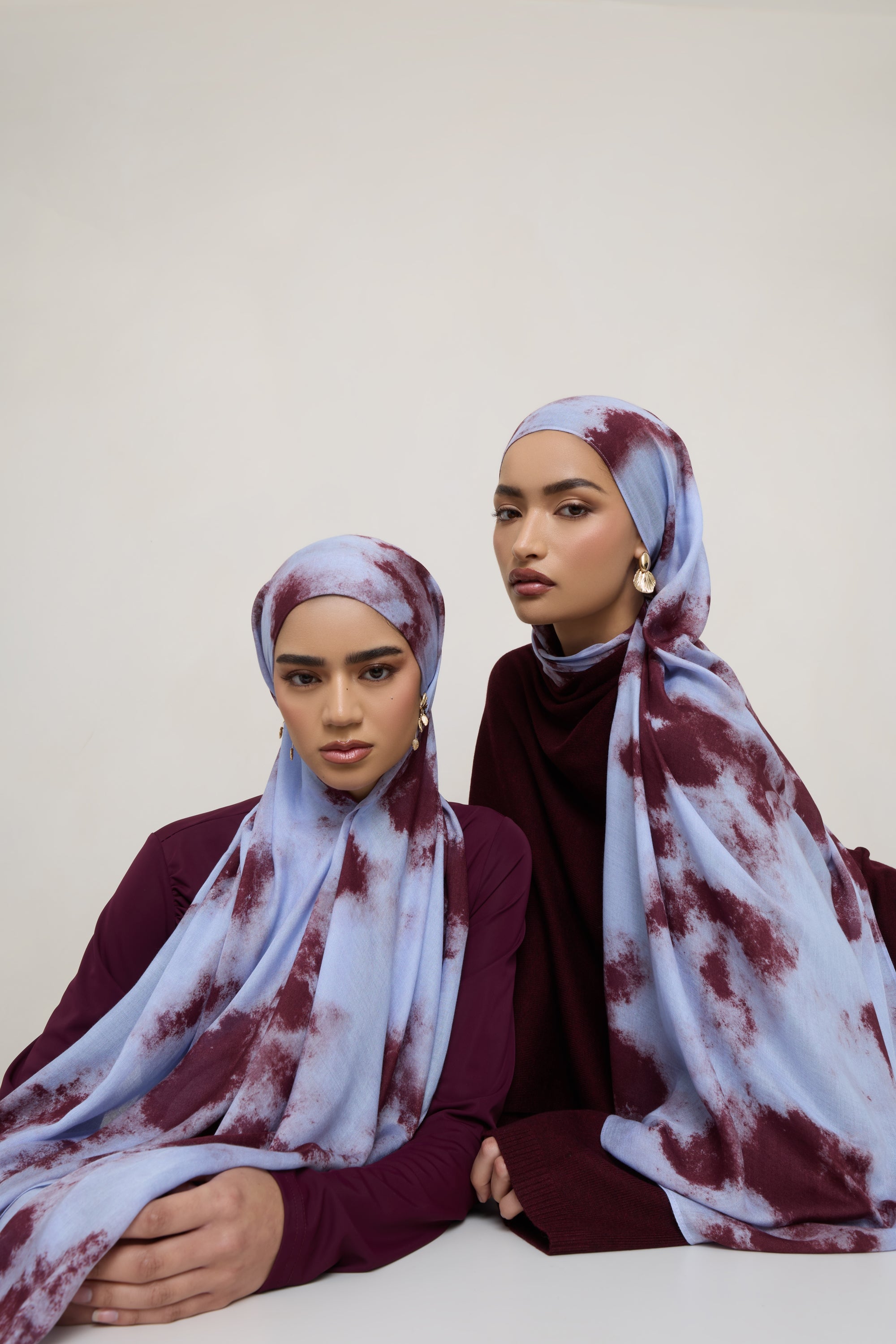 Printed Modal Hijab - Royal Tides Hijabs Veiled