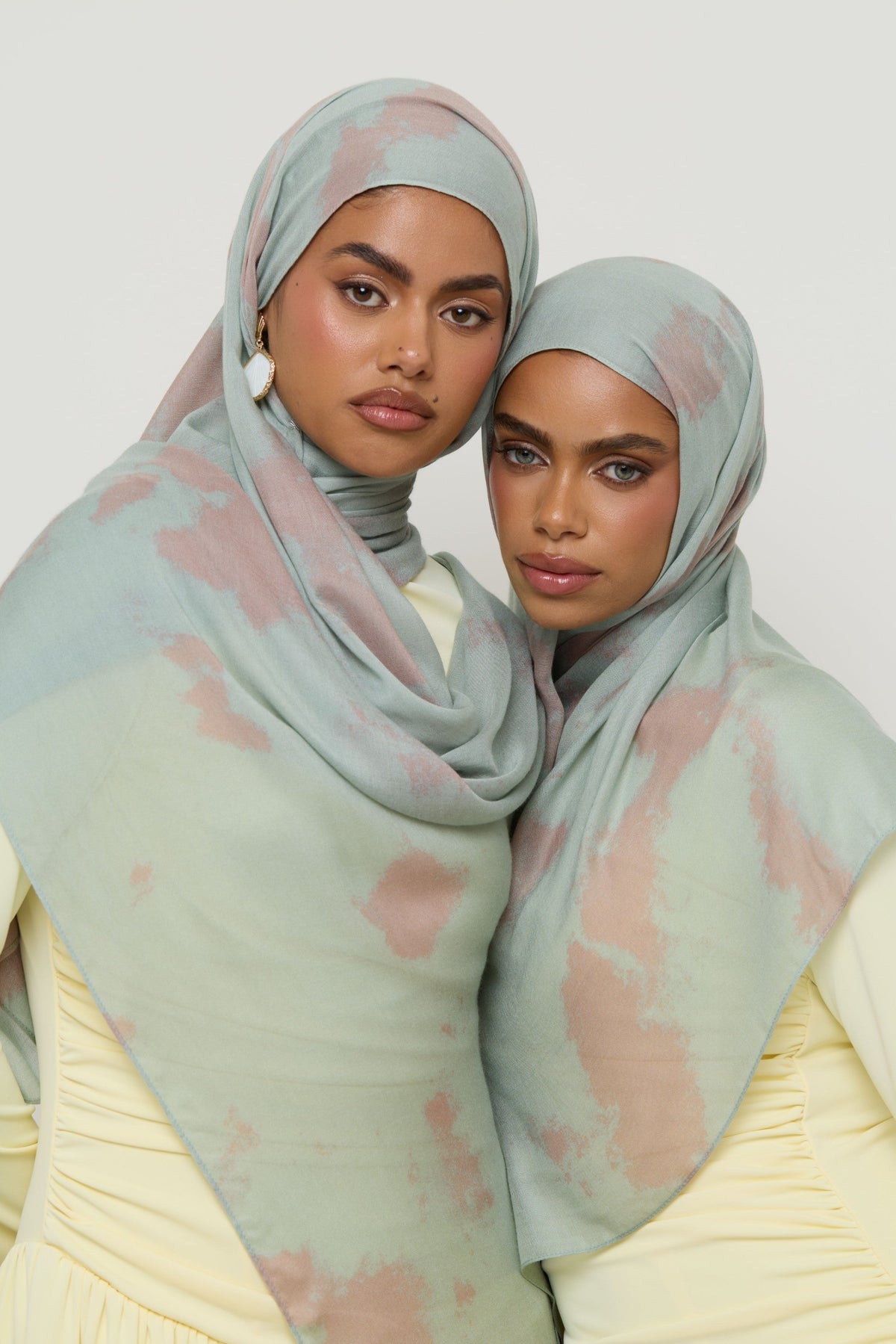 Printed Modal Hijab - Seafoam Splash Hijabs Veiled