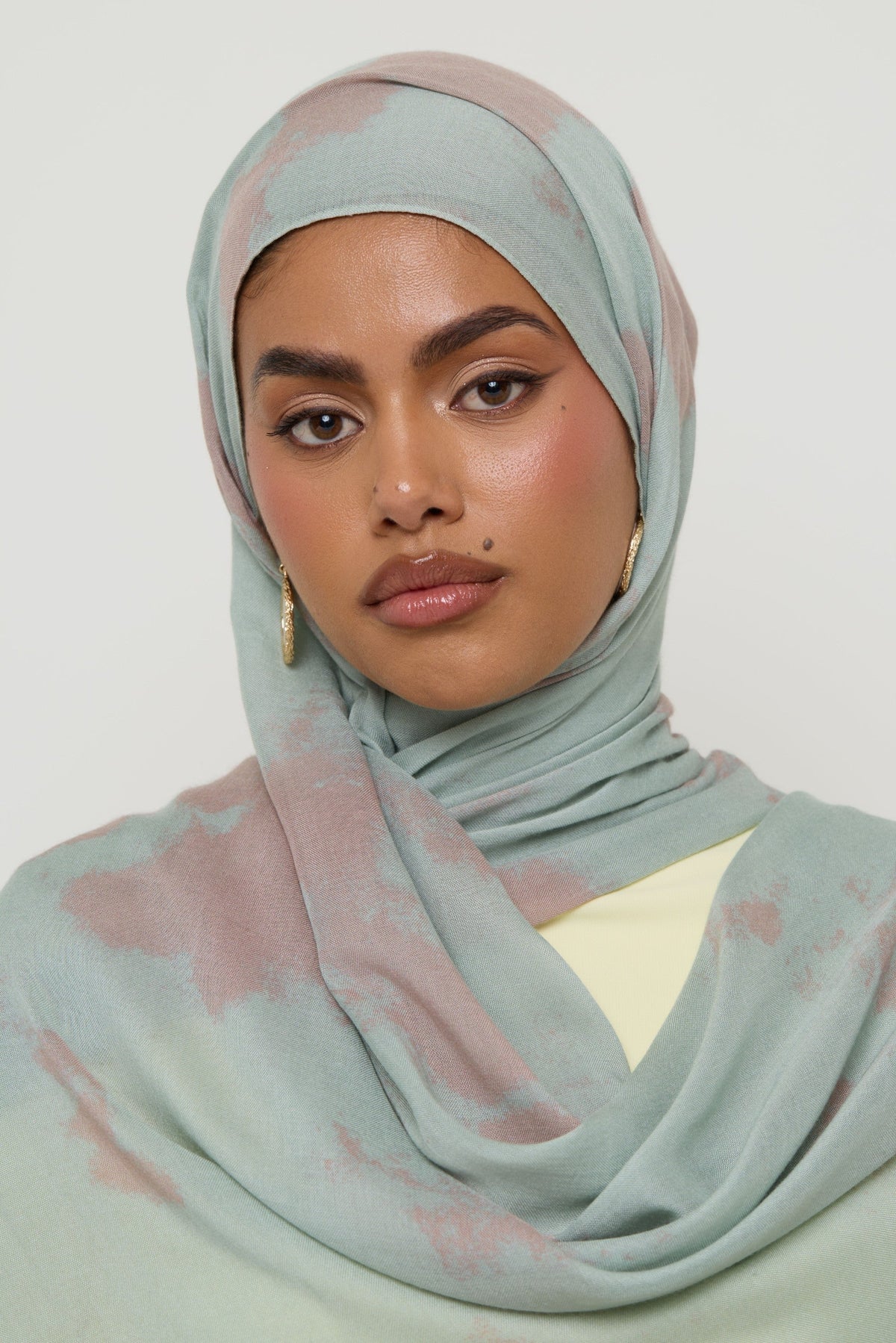 Printed Modal Hijab - Seafoam Splash Hijabs Veiled
