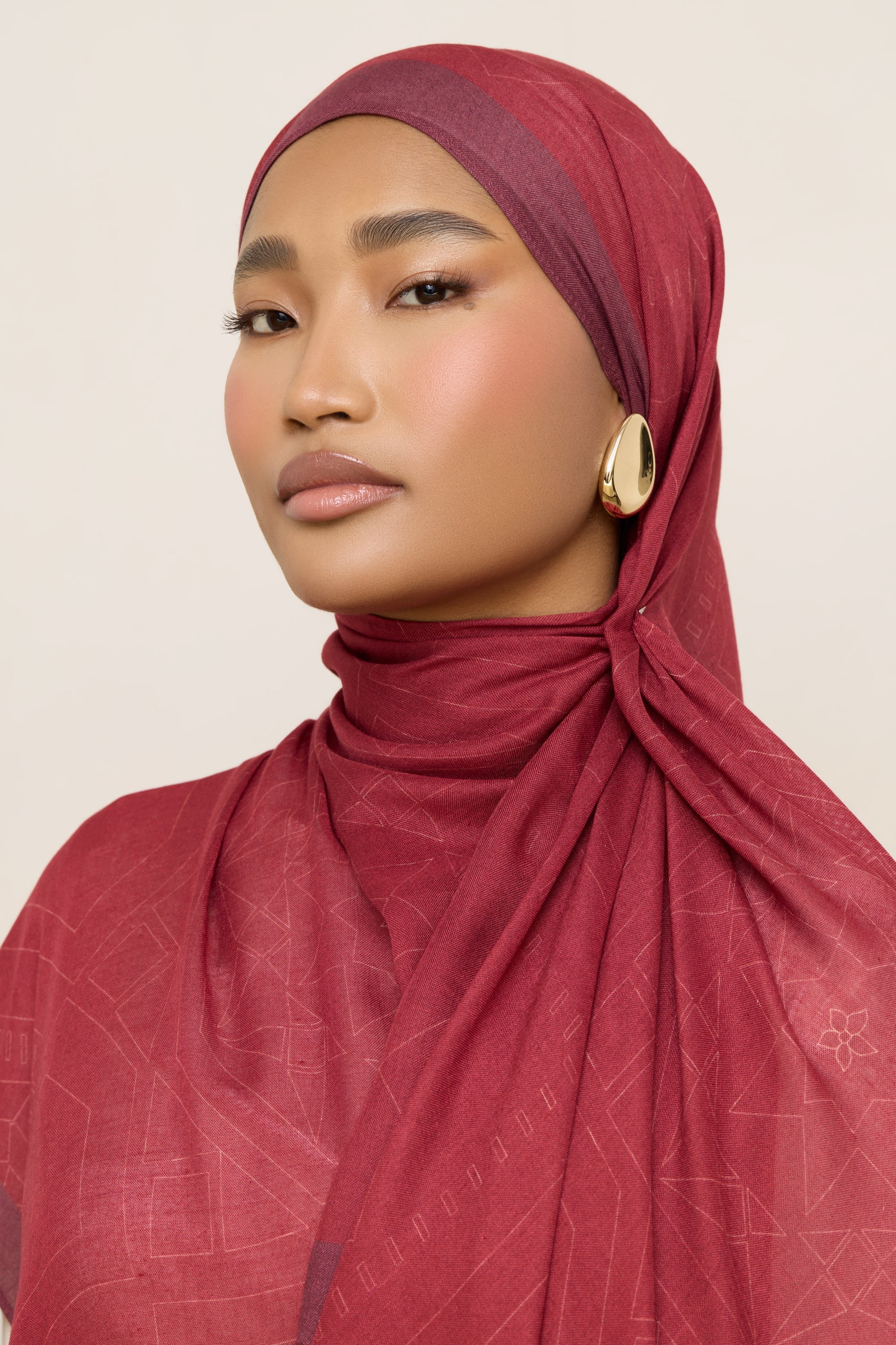 Printed Modal Hijab - Sham Hijabs Veiled