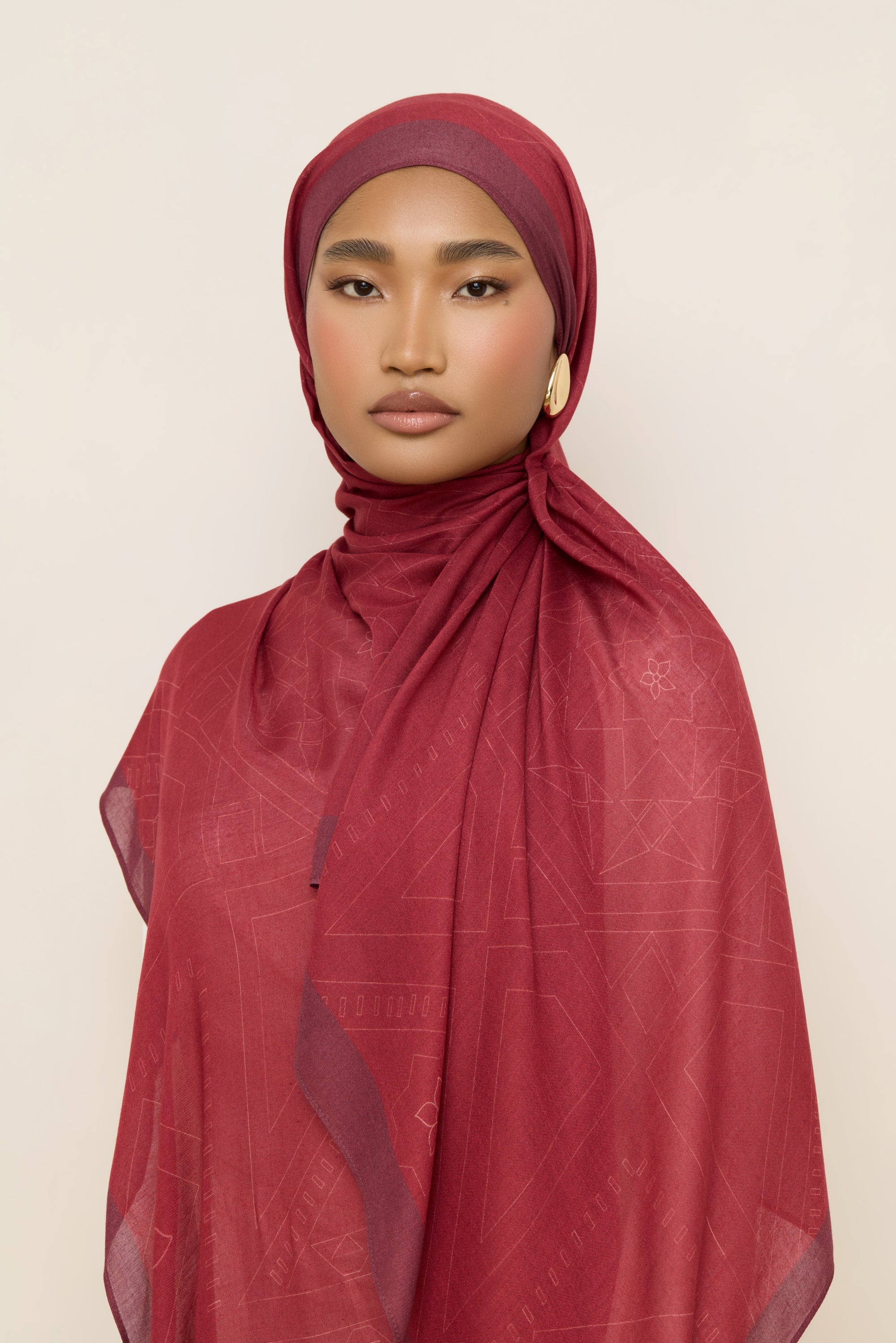 Printed Modal Hijab - Sham Hijabs Veiled