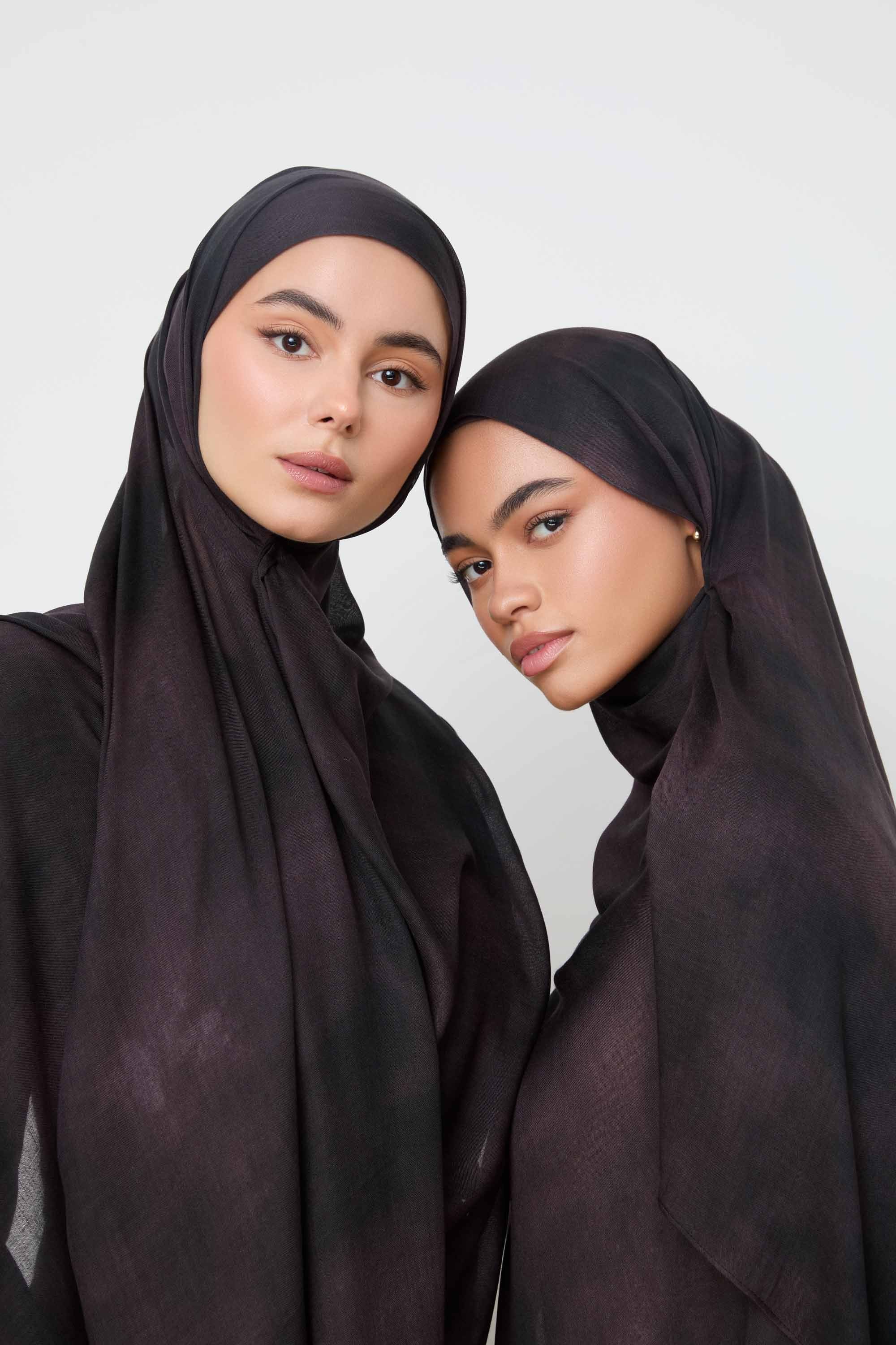 Printed Modal Hijab - Smoky Plum Hijabs Veiled