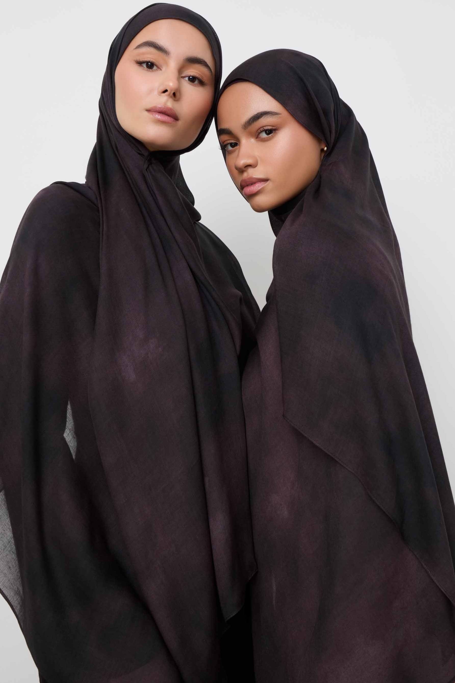 Printed Modal Hijab - Smoky Plum Hijabs Veiled