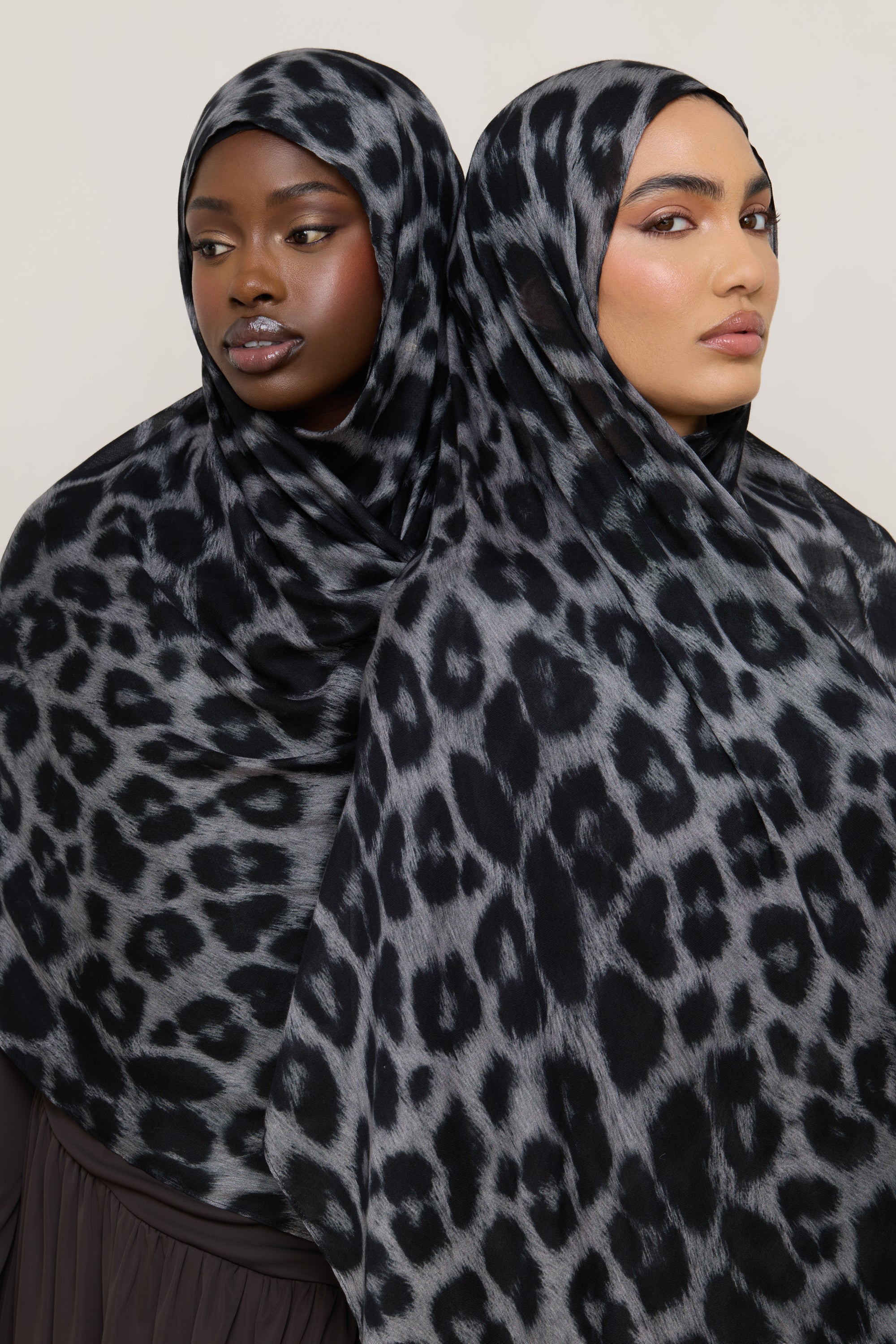 Printed Modal Hijab - Snow Leopard Hijabs Veiled
