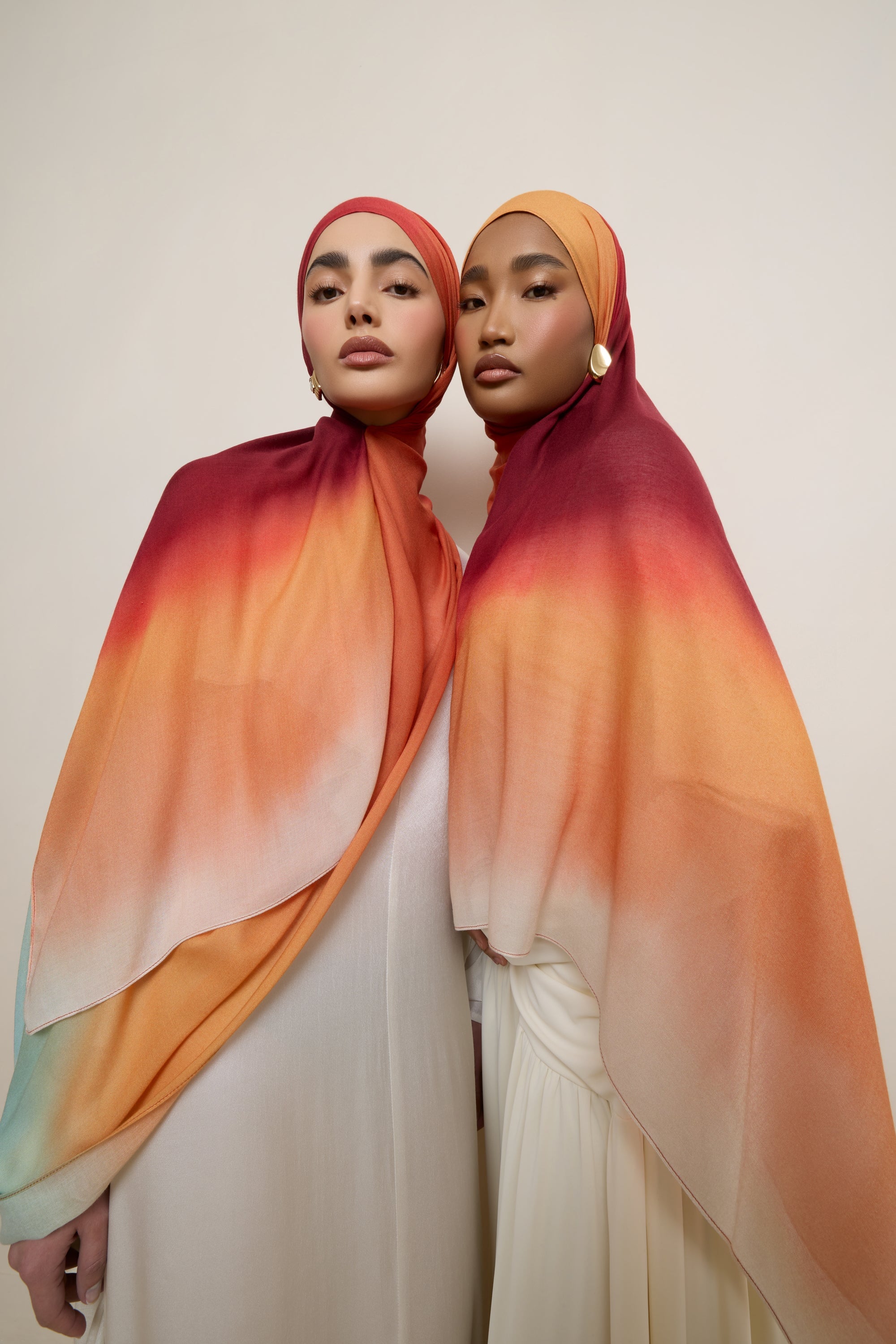 Printed Modal Hijab - Summer Ombre Drip Hijabs Veiled