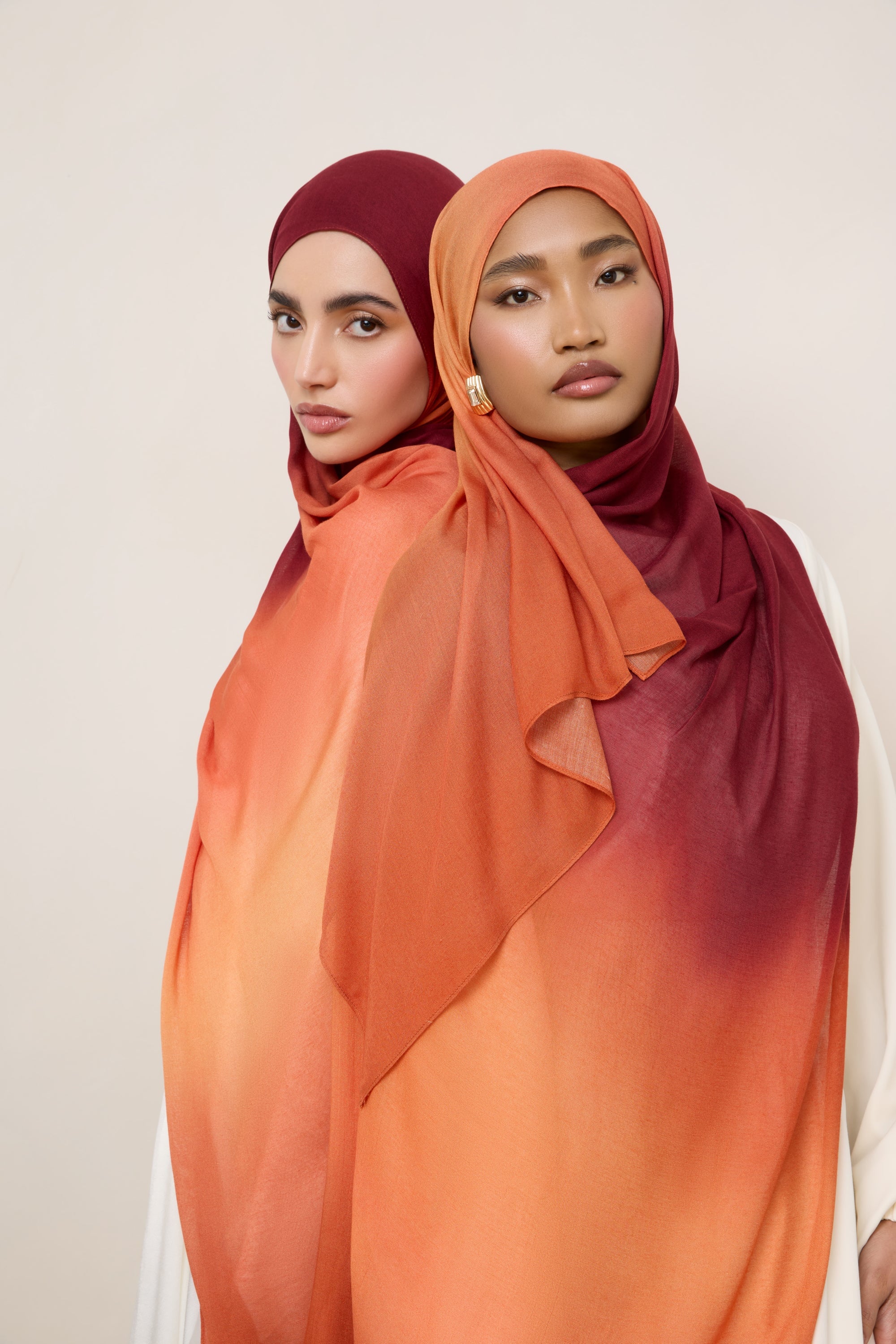 Printed Modal Hijab - Summer Sunset Drip Hijabs Veiled