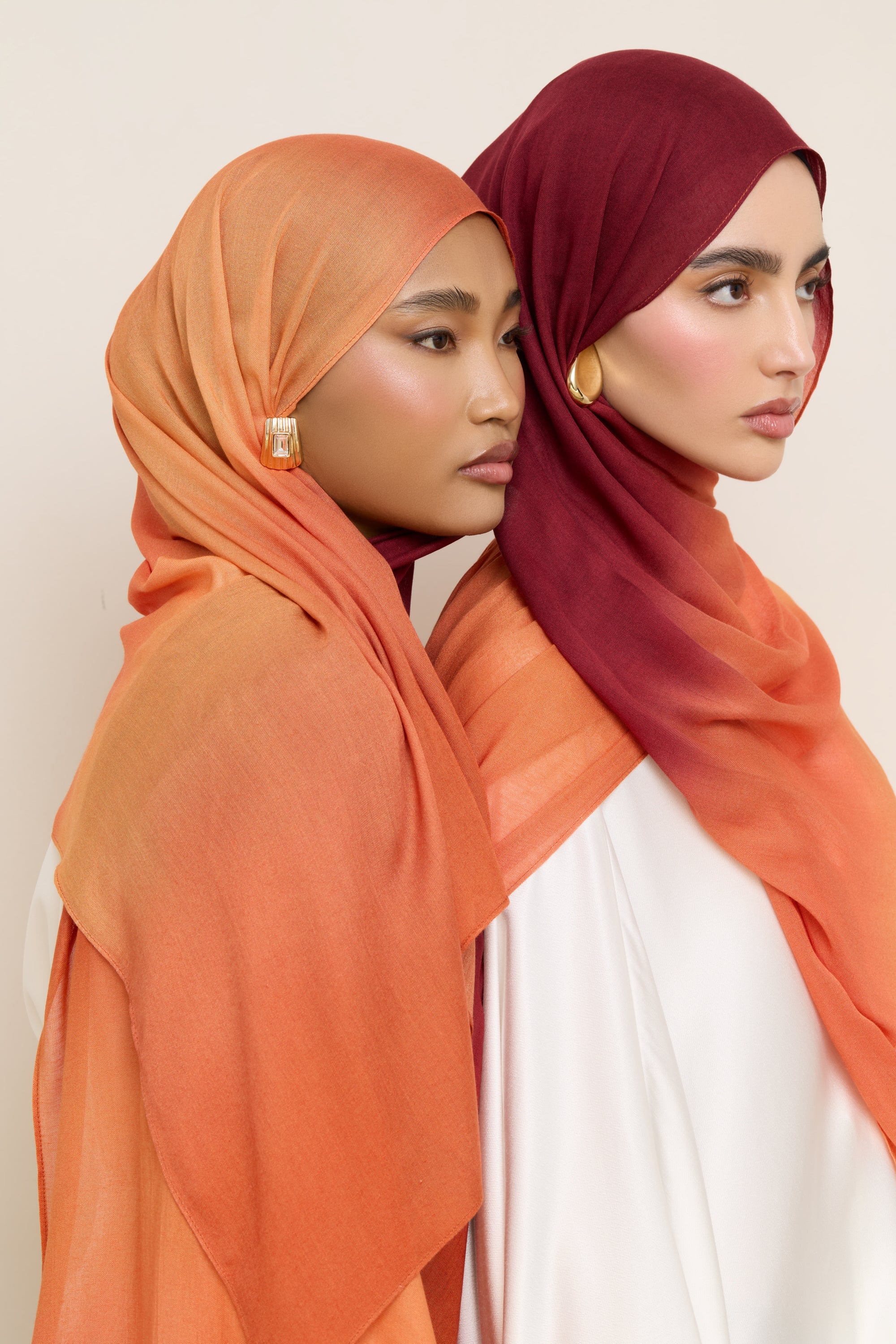 Printed Modal Hijab - Summer Sunset Drip Hijabs Veiled