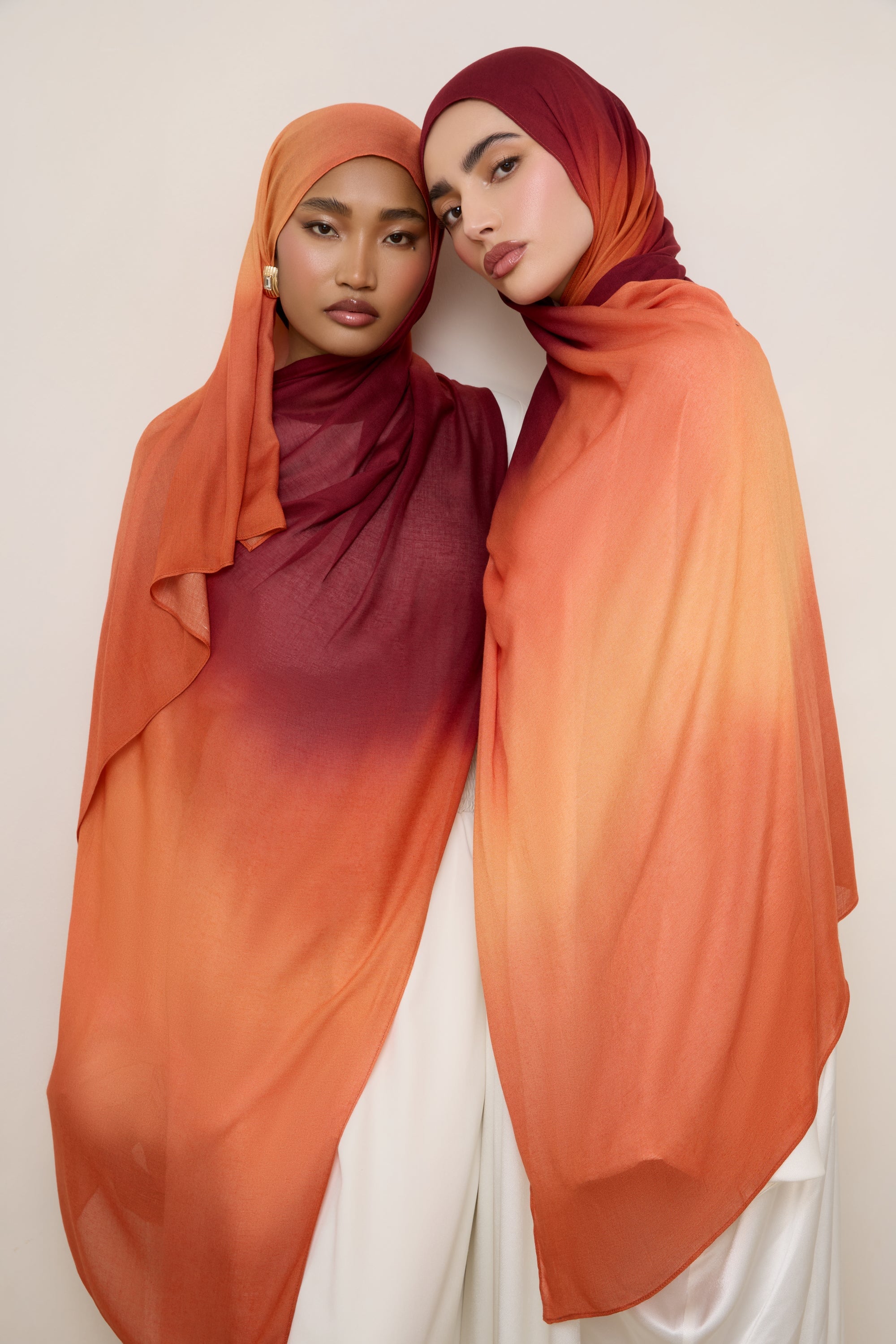 Printed Modal Hijab - Summer Sunset Drip Hijabs Veiled