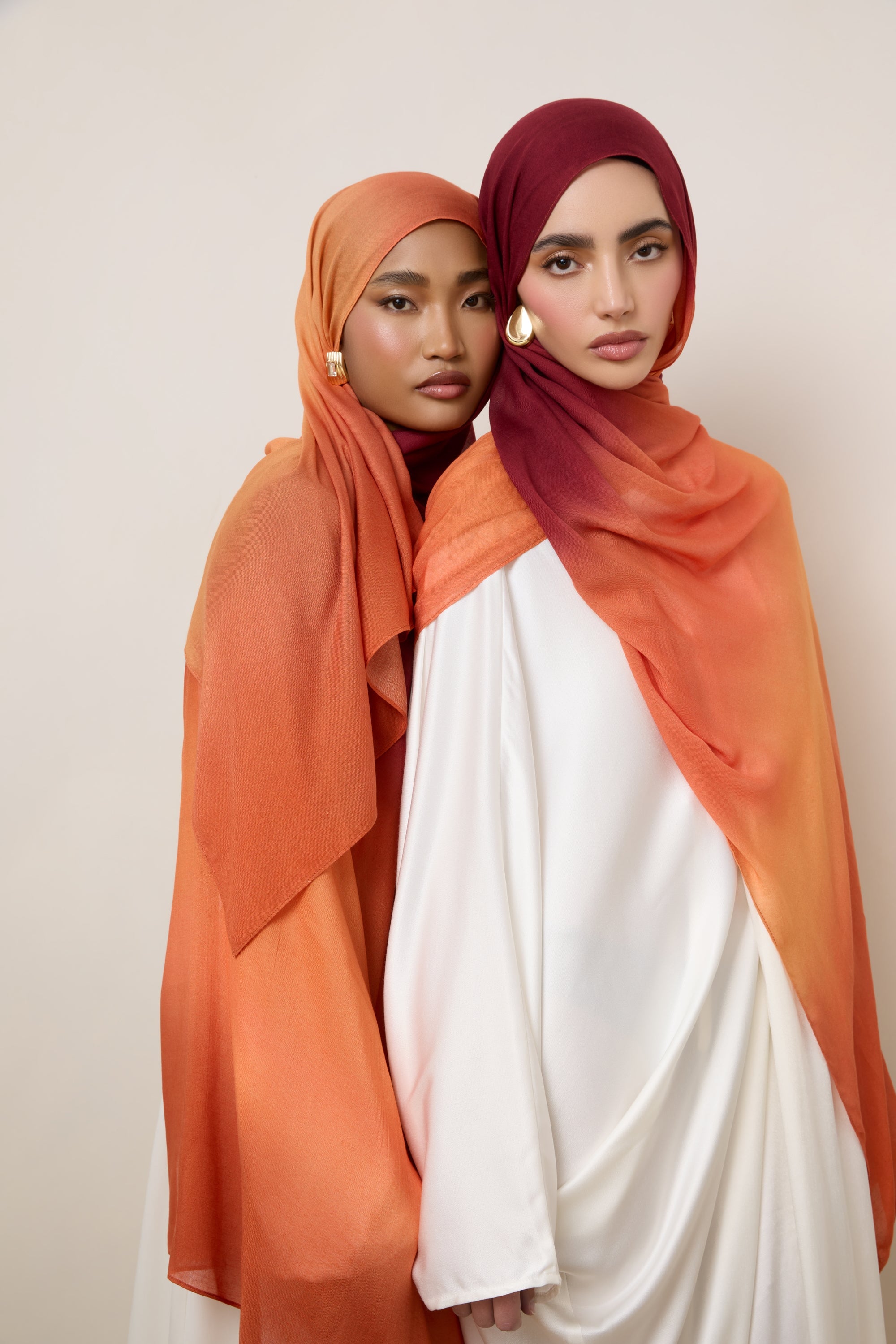 Printed Modal Hijab - Summer Sunset Drip Hijabs Veiled