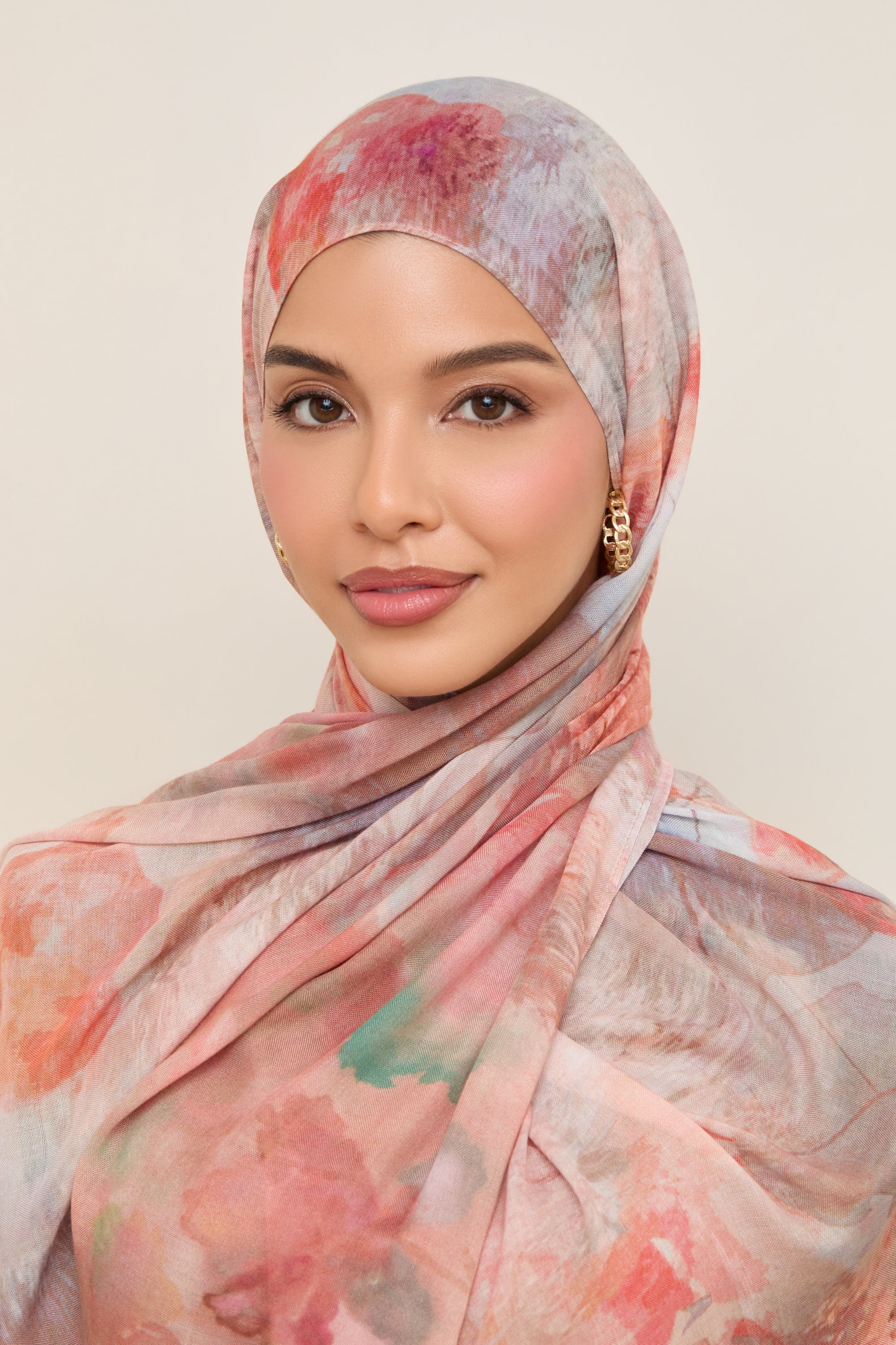 Printed Modal Hijab - Sunset Canvas Hijabs Veiled