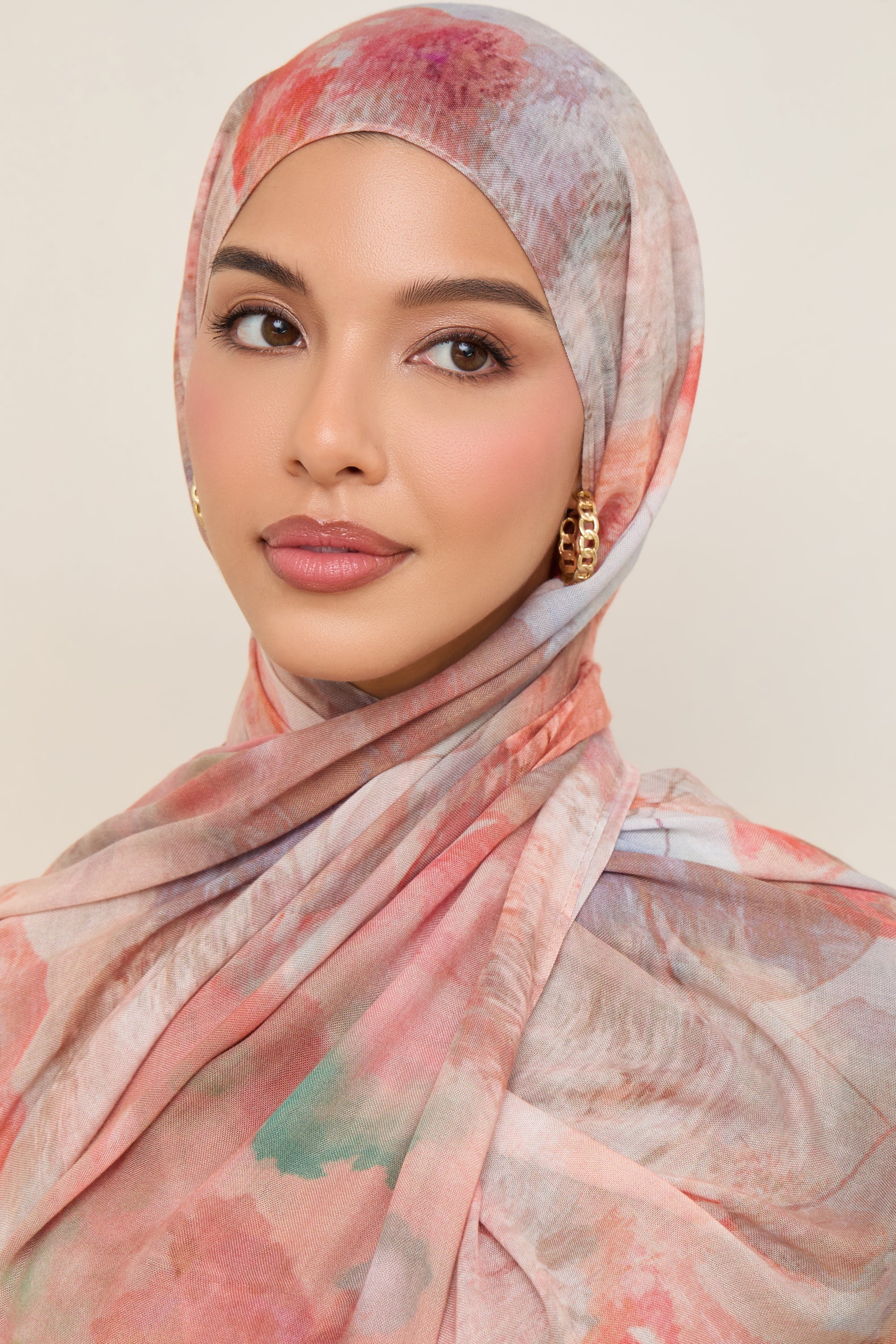 Printed Modal Hijab - Sunset Canvas Hijabs Veiled