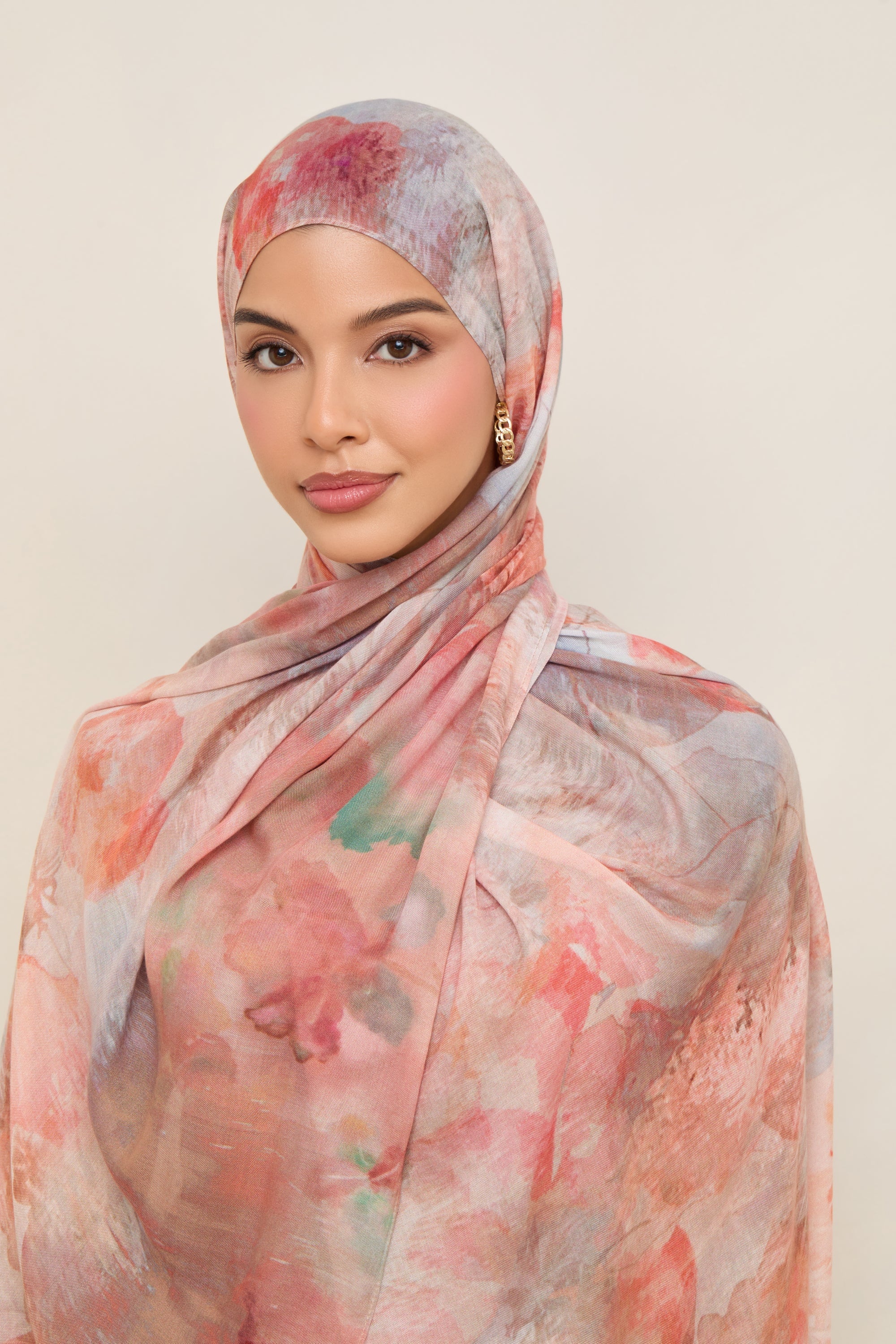 Printed Modal Hijab - Sunset Canvas Hijabs Veiled