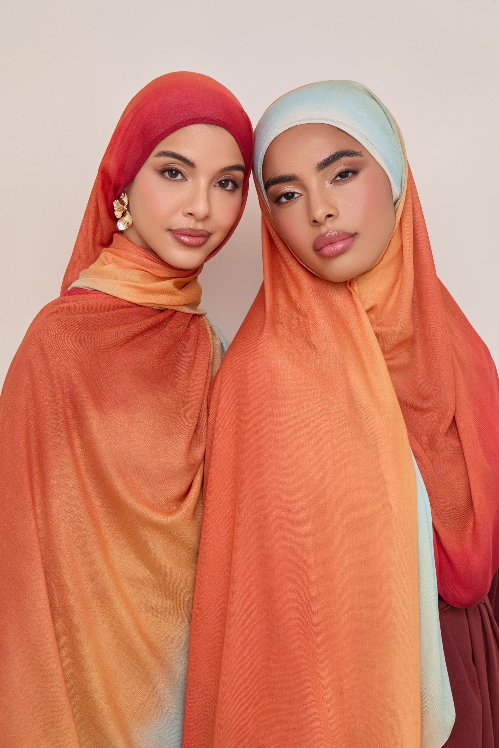 Printed Modal Hijab - Sunset Ombre Hijabs Veiled