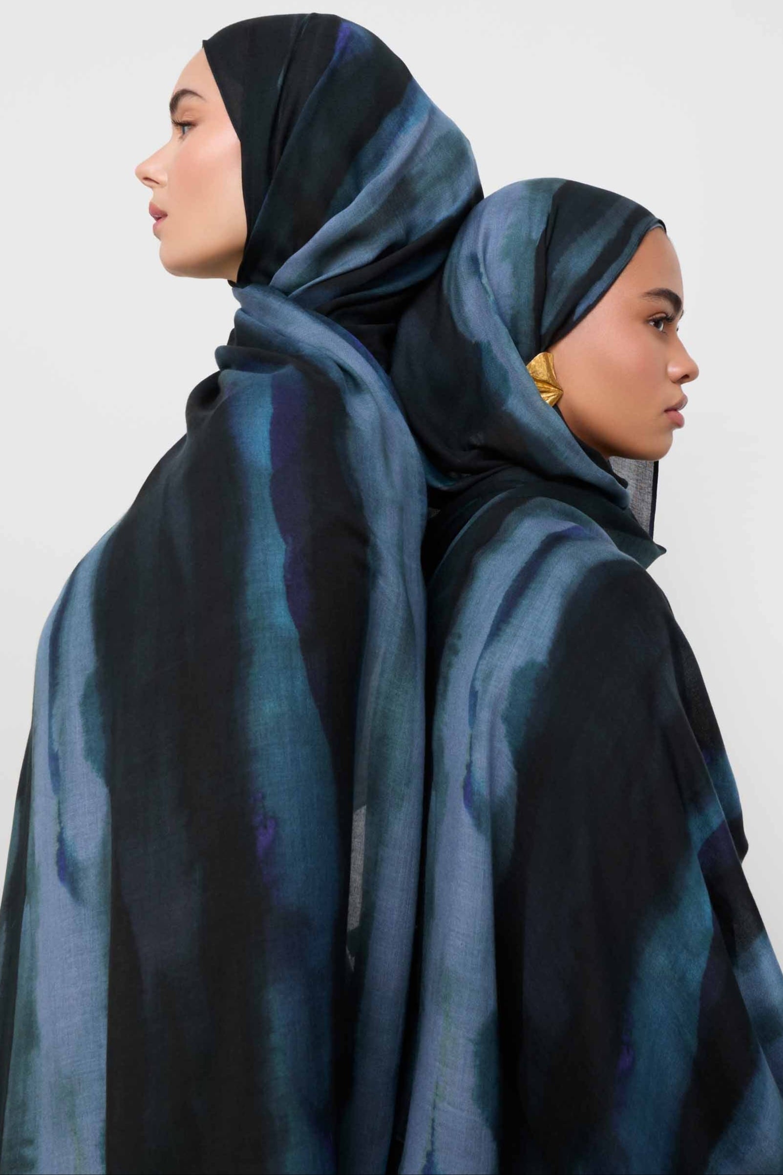 Printed Modal Hijab - Twilight Waves Hijabs Veiled