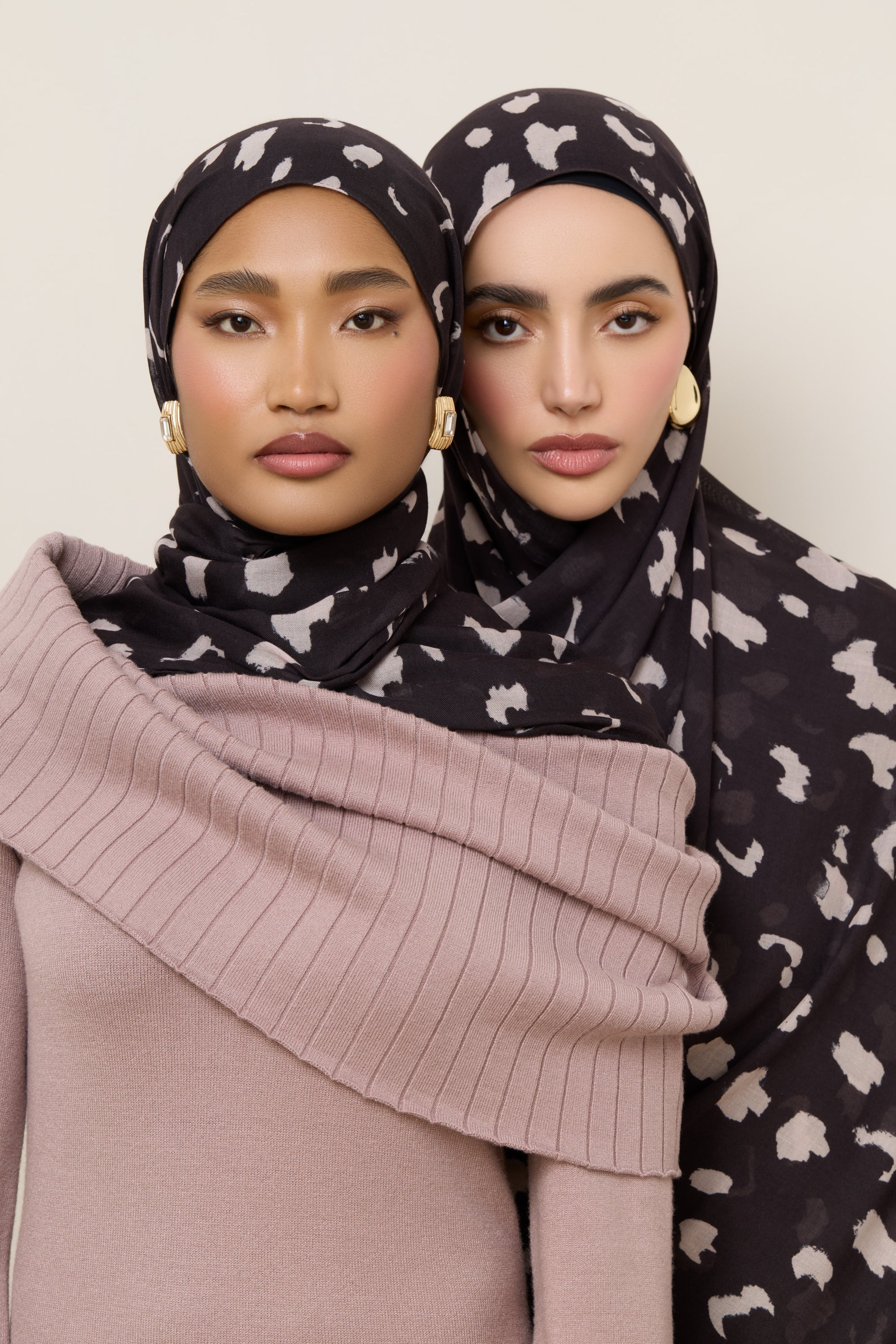 Printed Modal Hijab - Velvet Cocoa Hijabs Veiled