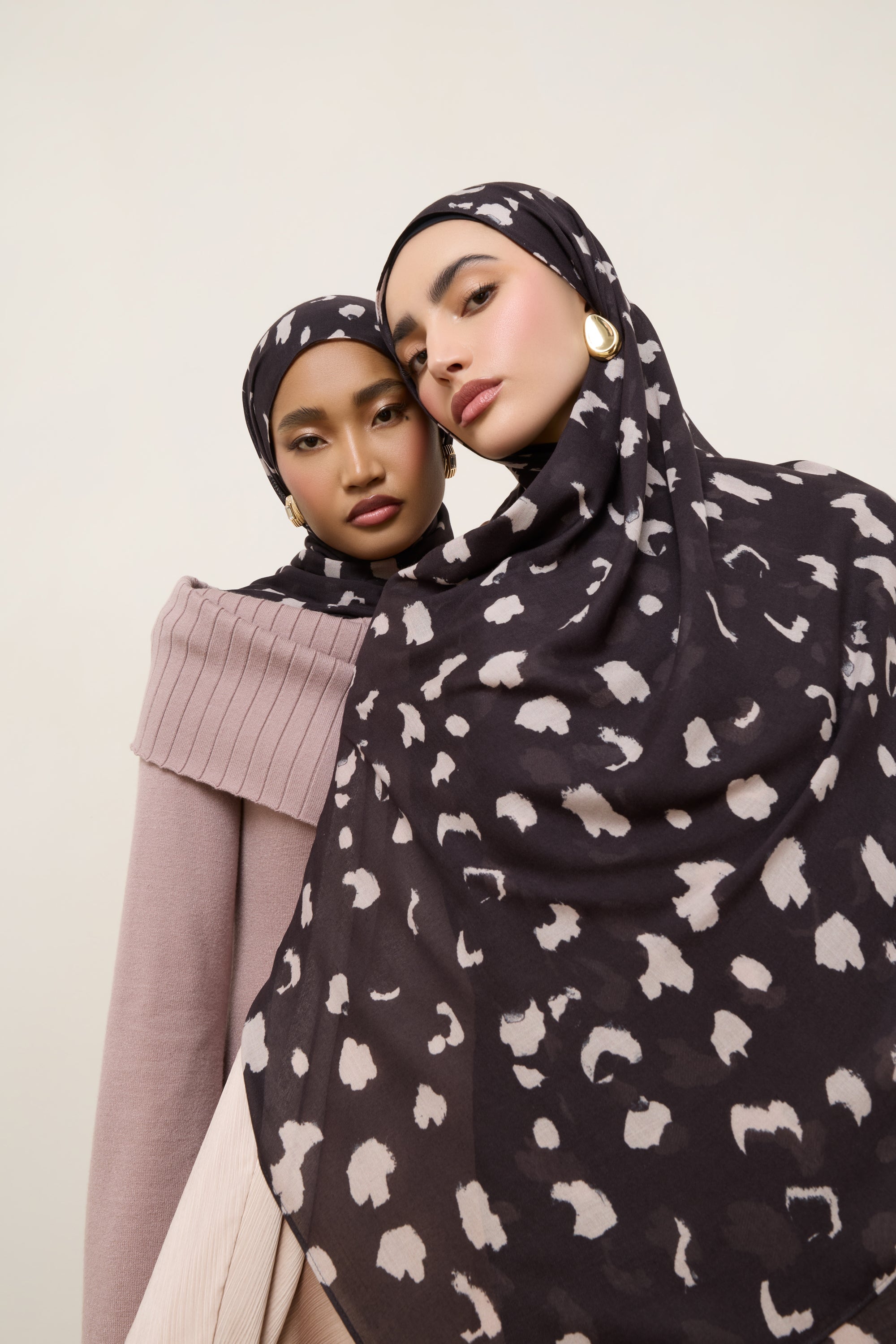 Printed Modal Hijab - Velvet Cocoa Hijabs Veiled