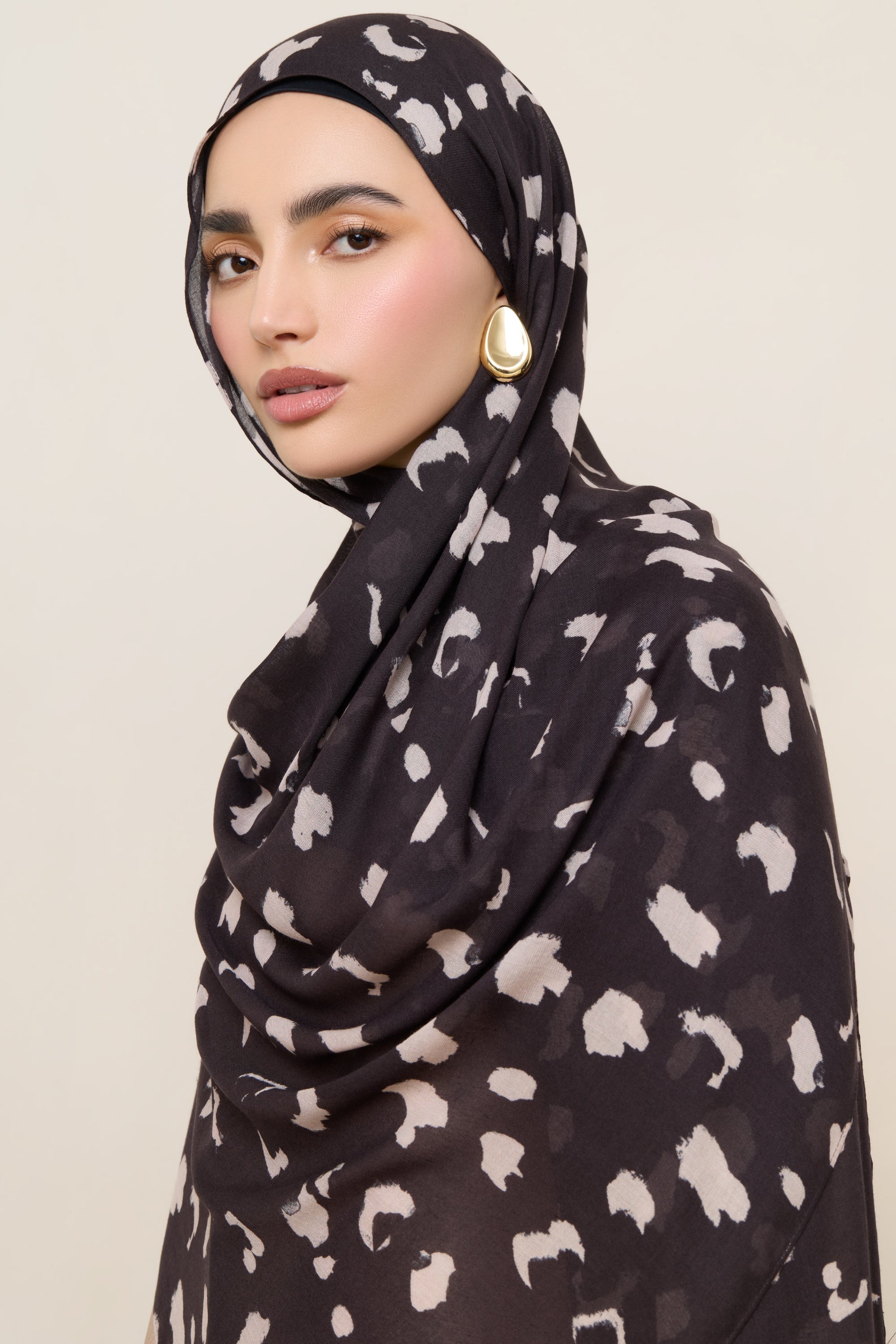 Printed Modal Hijab - Velvet Cocoa Hijabs Veiled