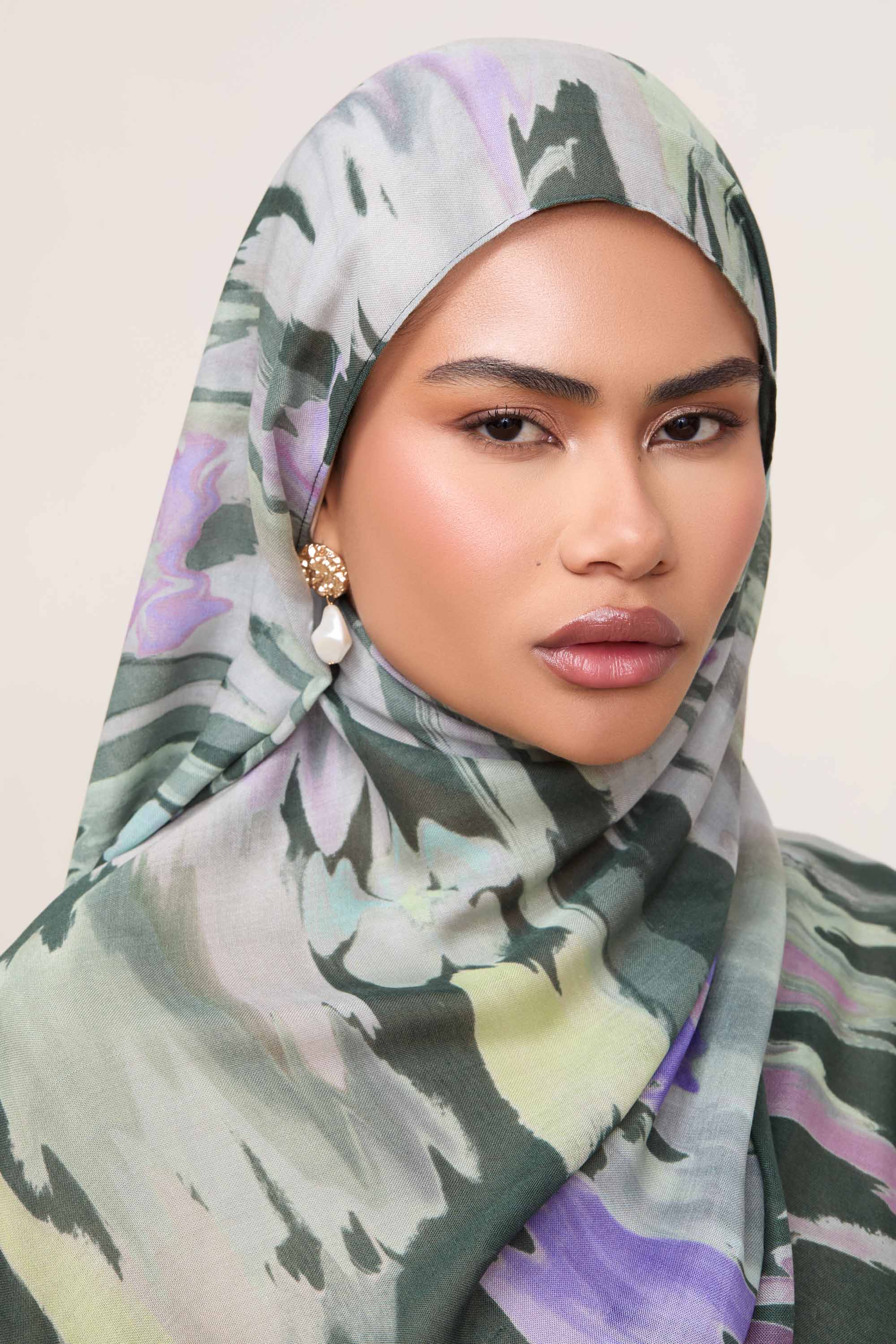 Printed Modal Hijab - Verdant Hijabs Veiled