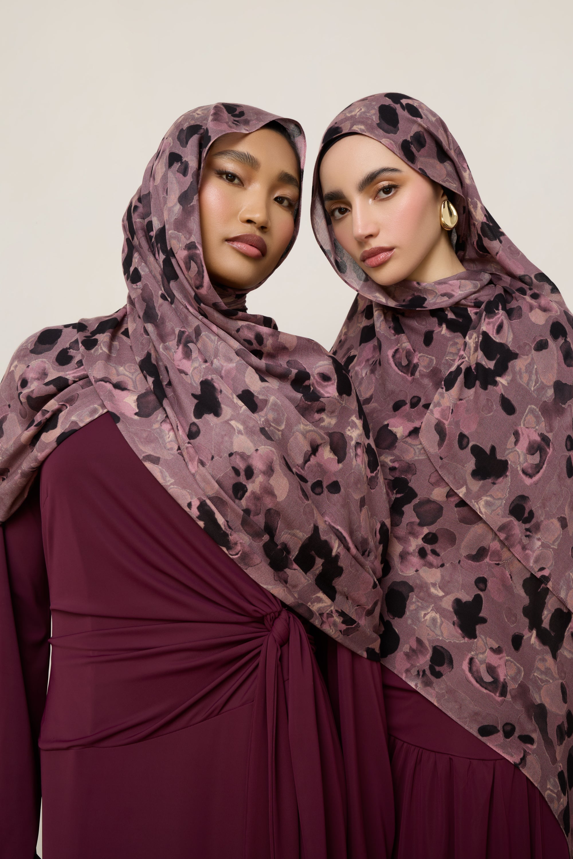 Printed Modal Hijab - Watercolor Bloom Hijabs Veiled