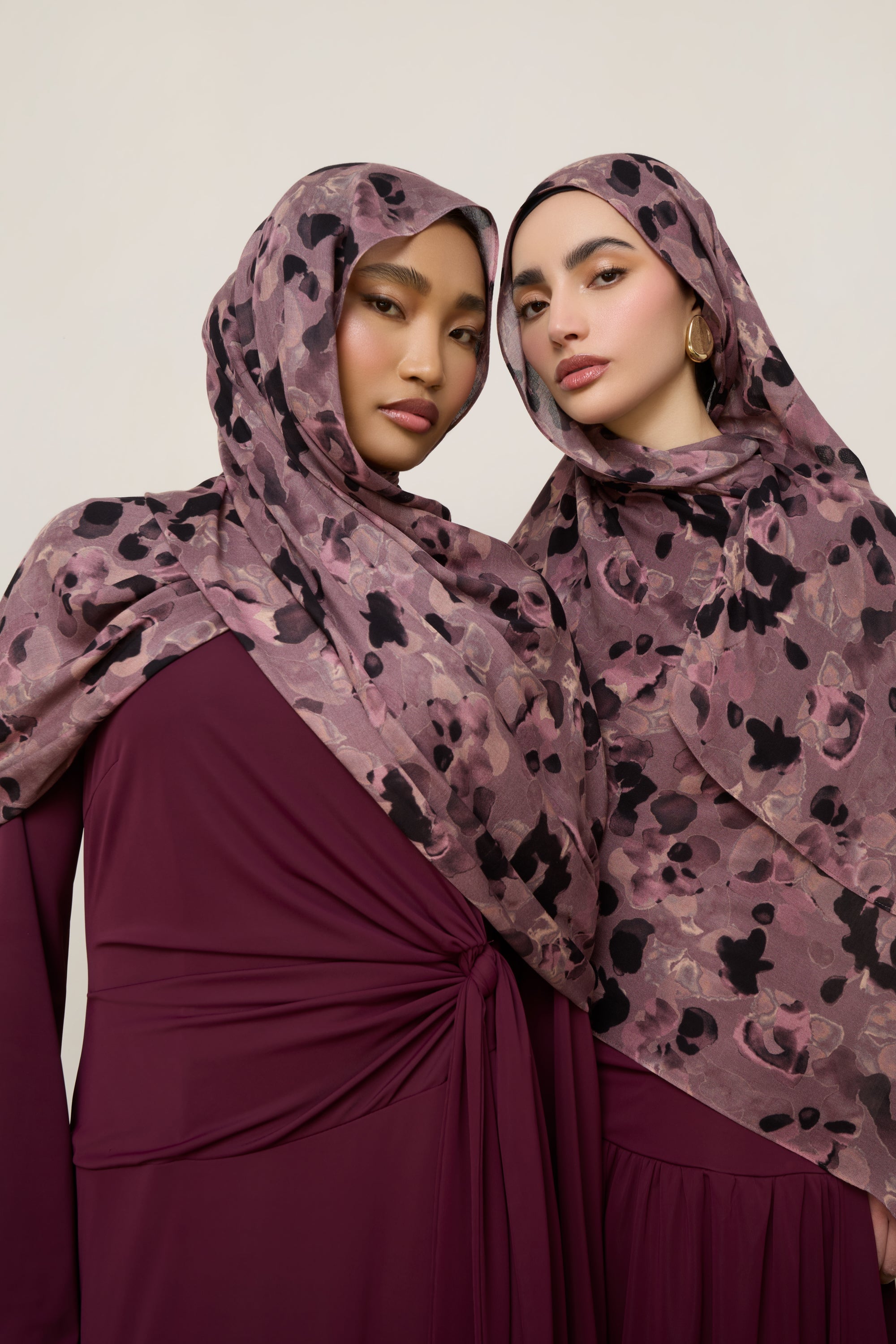 Printed Modal Hijab - Watercolor Bloom Hijabs Veiled