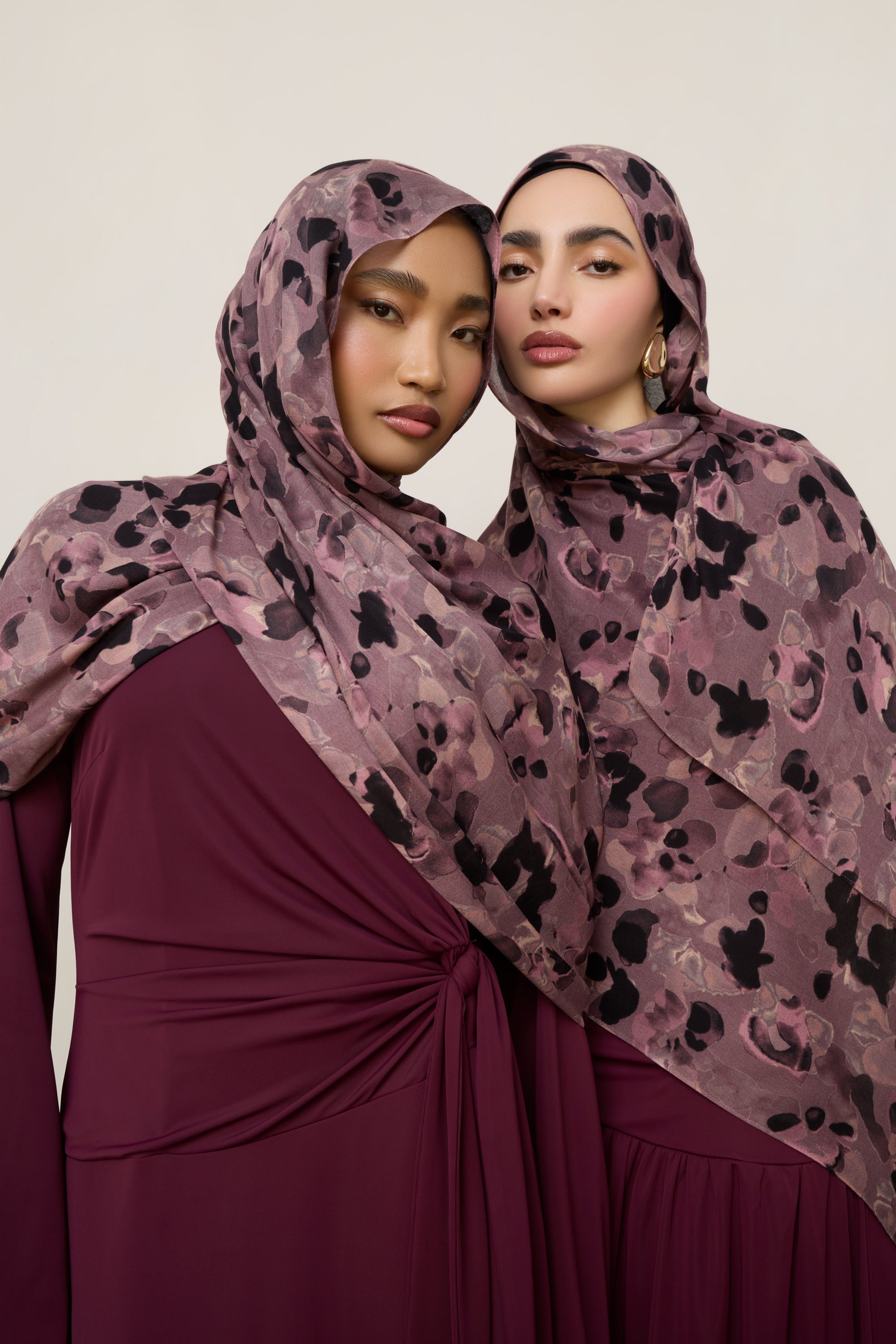 Printed Modal Hijab - Watercolor Bloom Hijabs Veiled