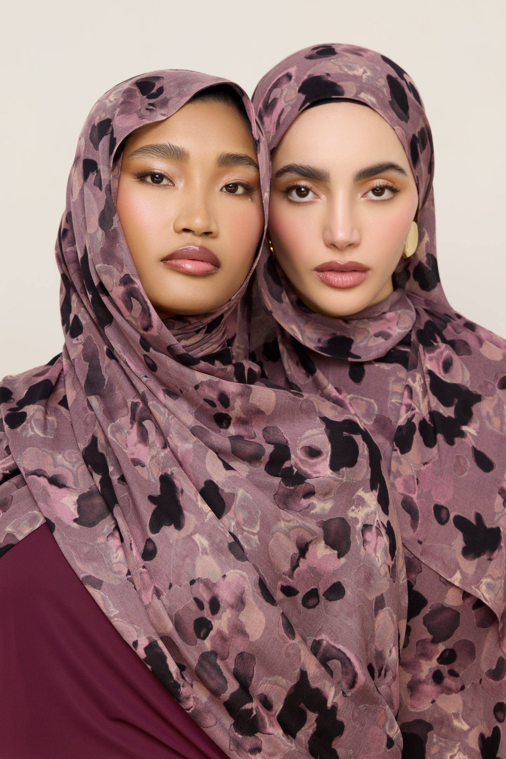 Printed Modal Hijab - Watercolor Bloom Hijabs Veiled