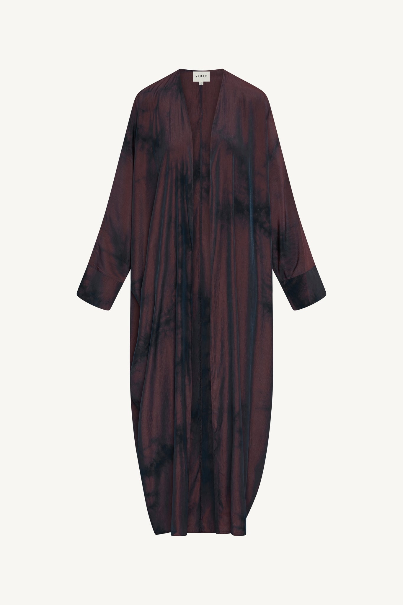 Printed Open Abaya - Black Ember Abayas Veiled