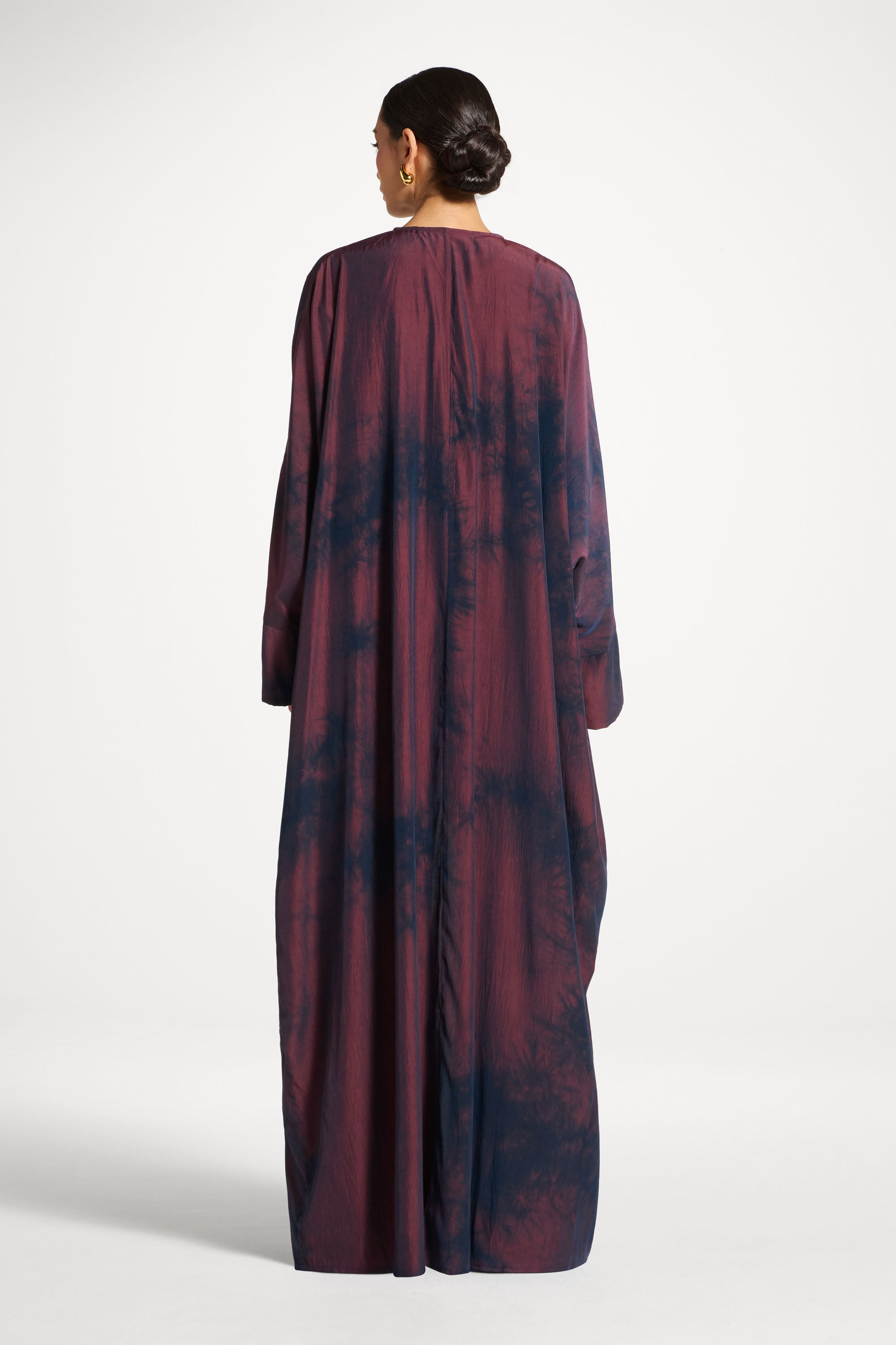 Printed Open Abaya - Black Ember Abayas Veiled
