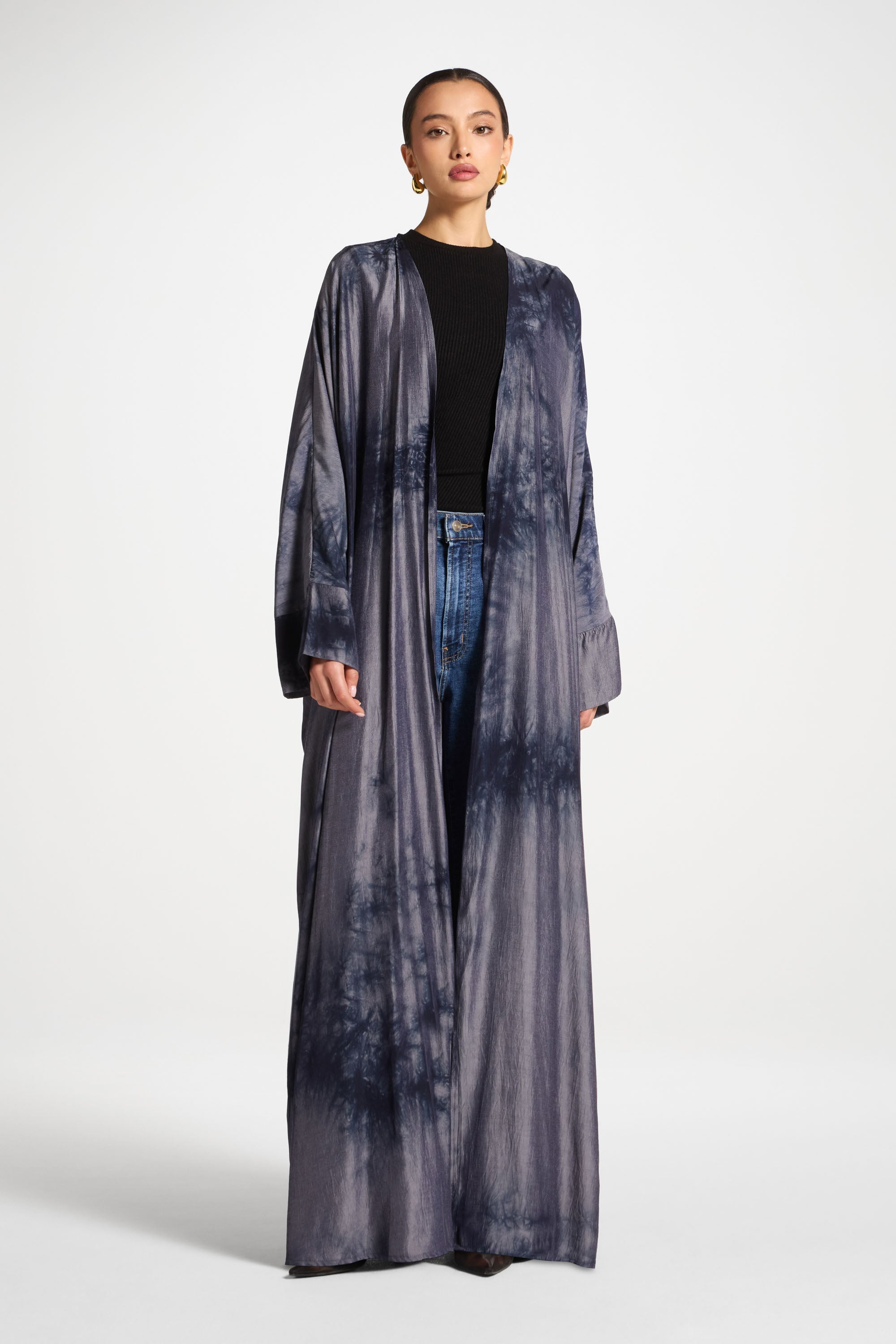 Printed Open Abaya - Wild Mushroom Abayas Veiled