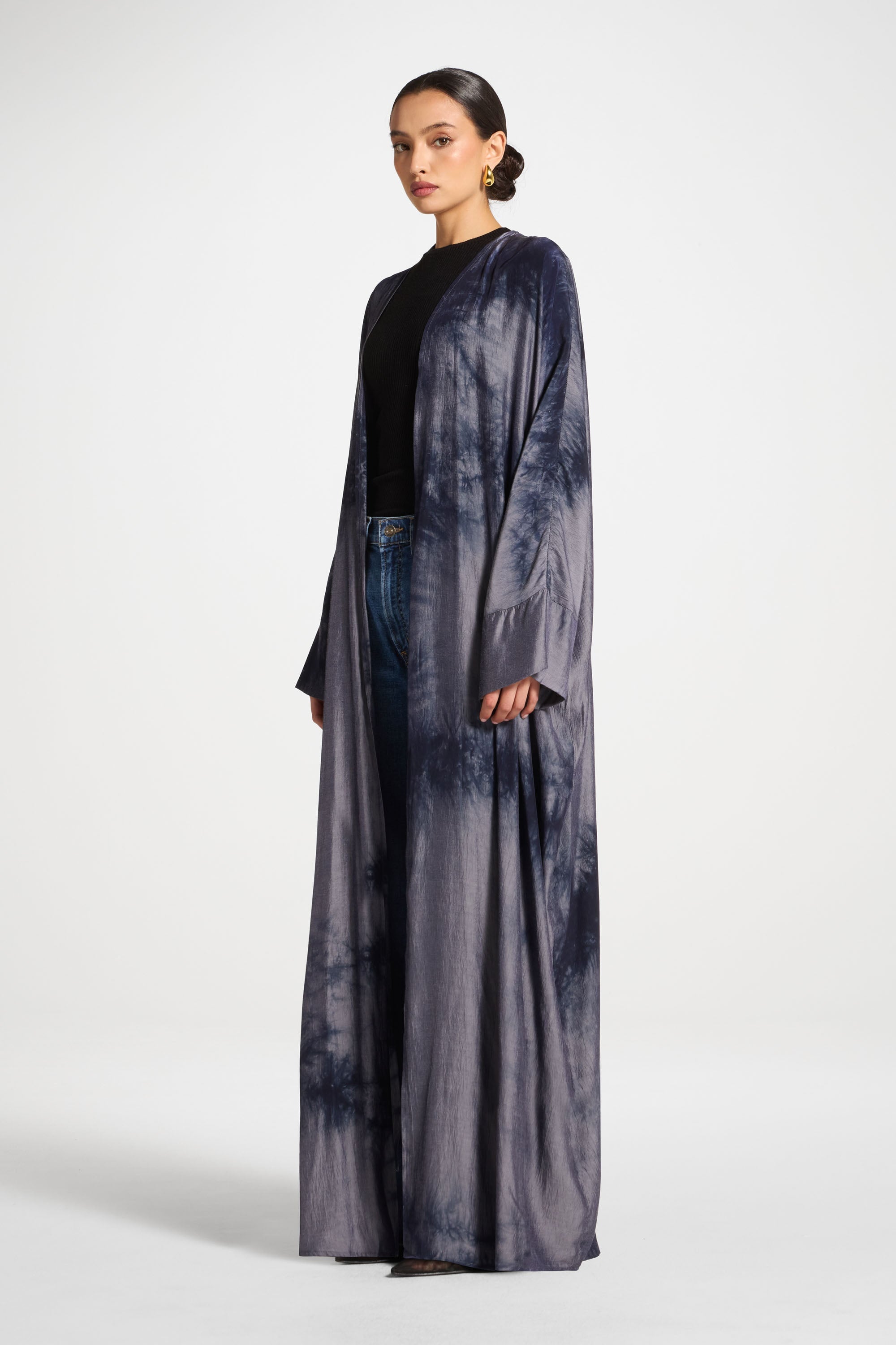 Printed Open Abaya - Wild Mushroom Abayas Veiled