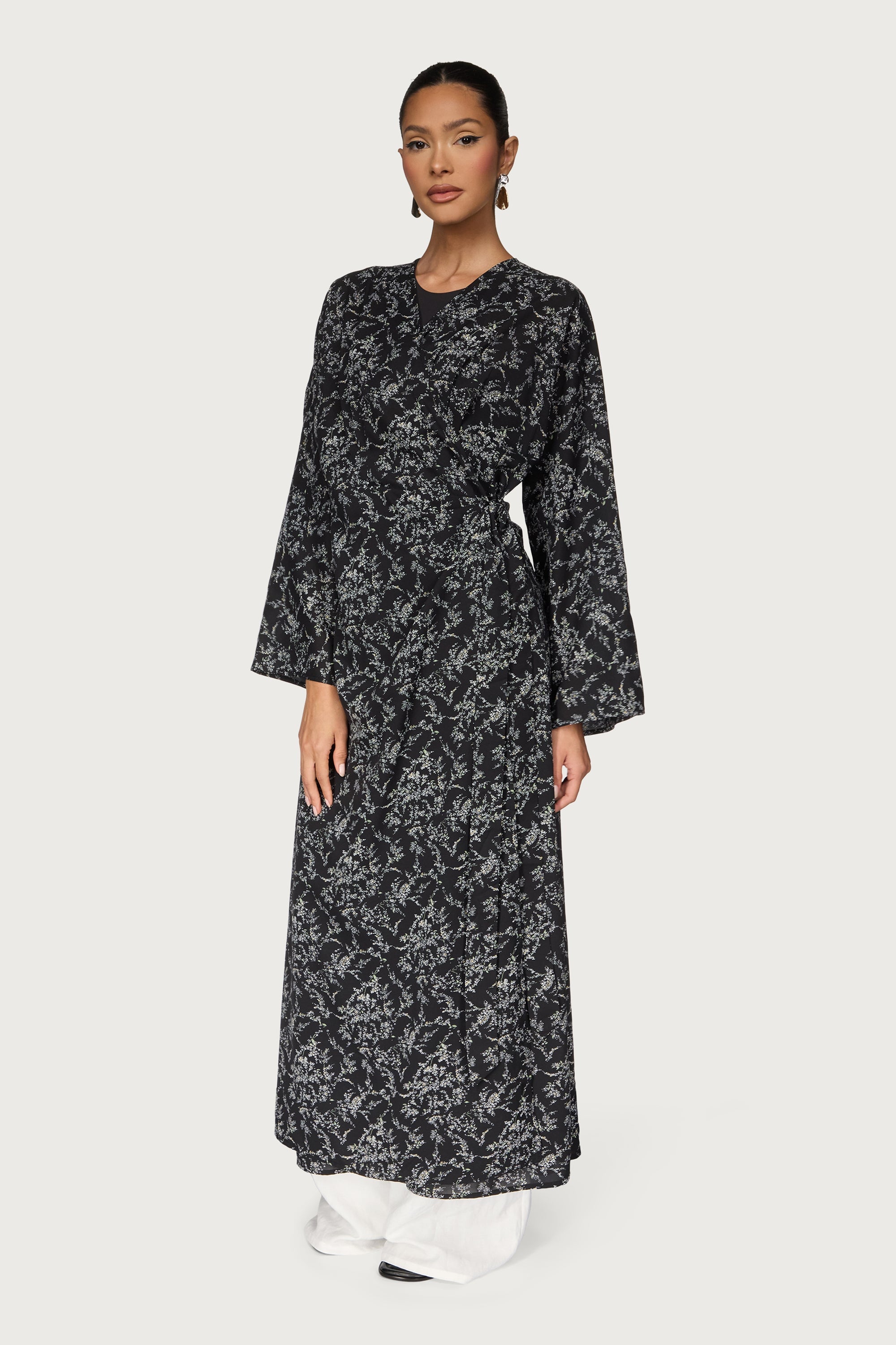 Printed Wrap Kimono Dress Dresses Veiled