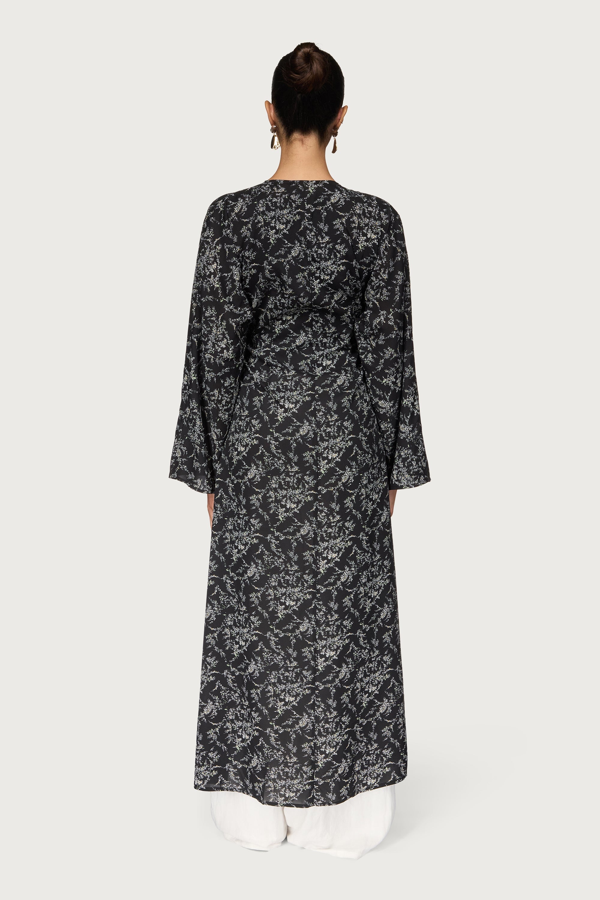 Printed Wrap Kimono Dress Dresses Veiled