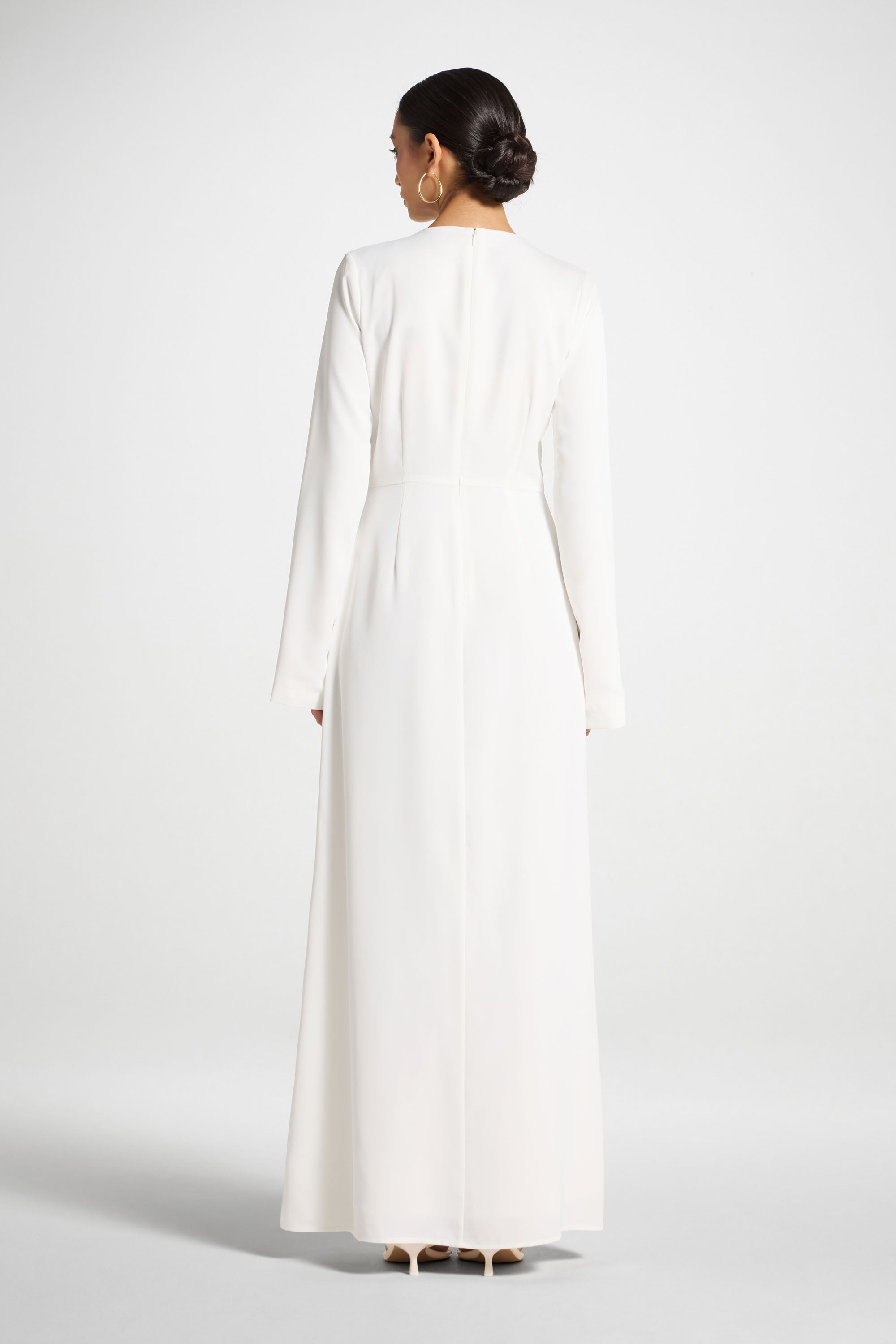 Rana Maxi Dress - White Abayas Veiled