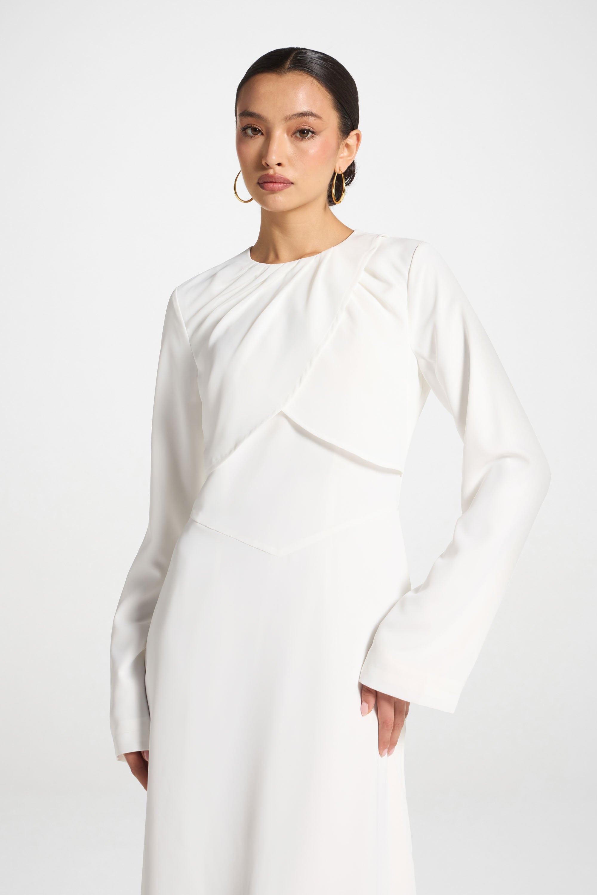 Rana Maxi Dress - White Abayas Veiled
