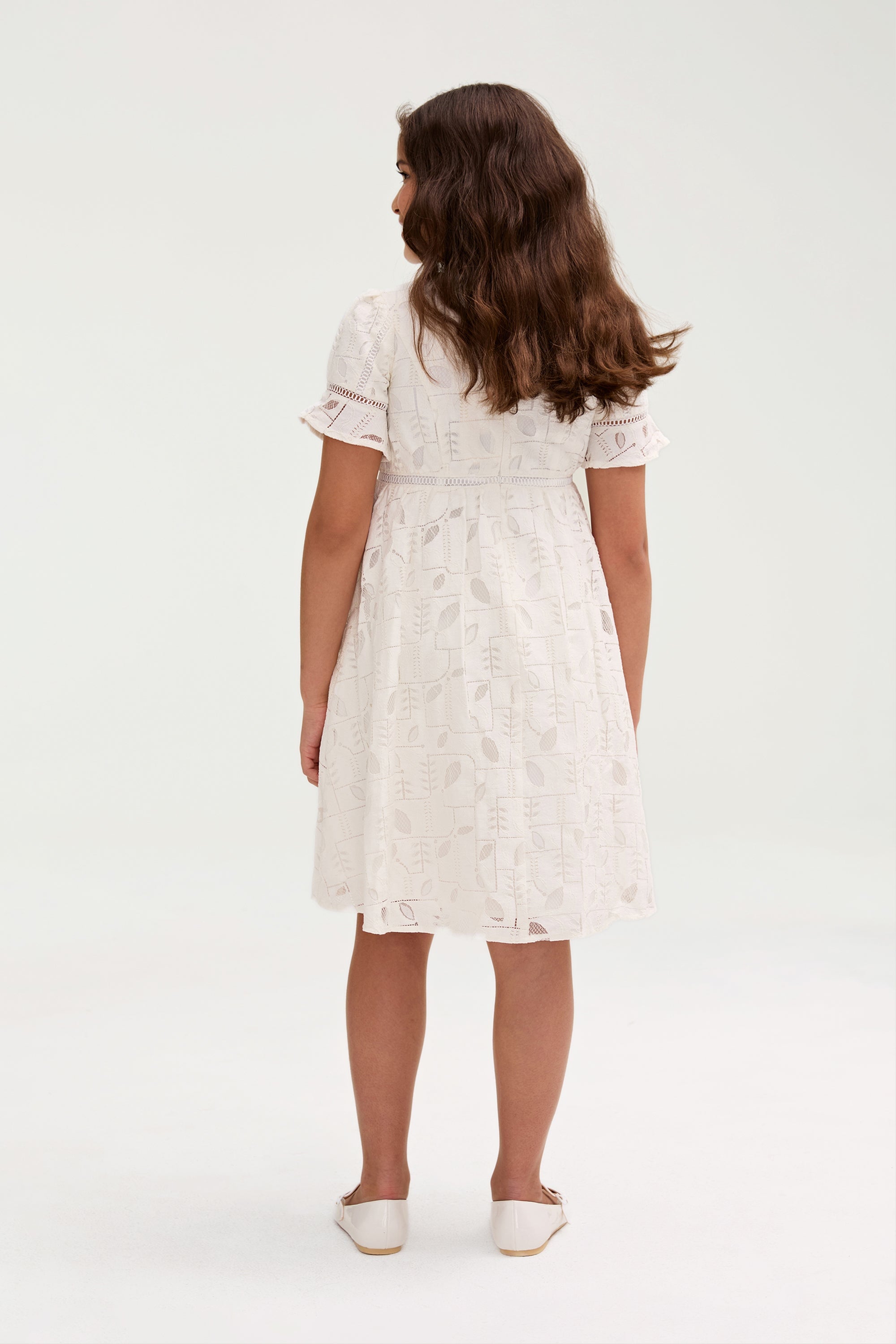 Rayaa White Lace Dress (Girls) Clothing epschoolboard 