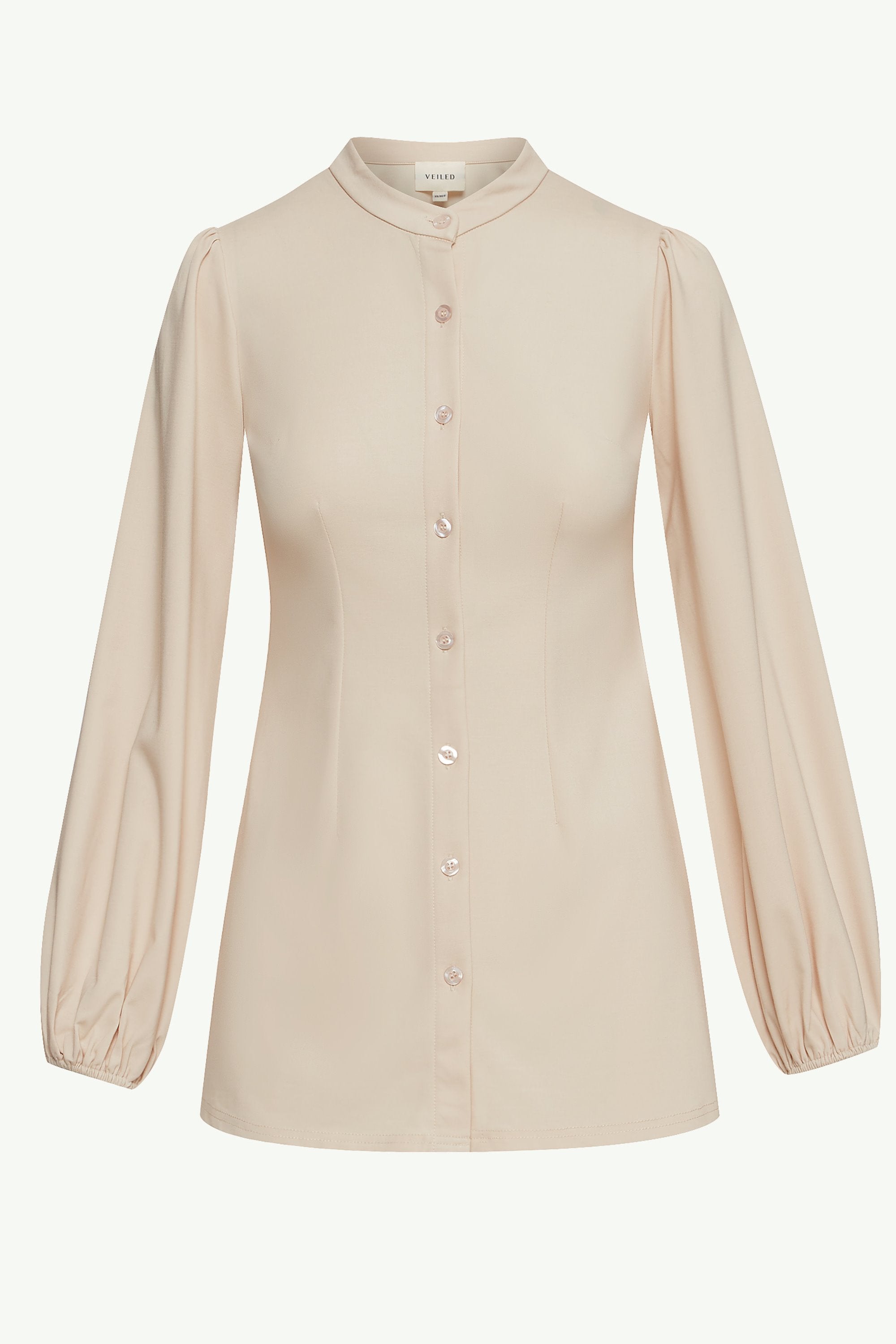 Rayana Jersey Button Down Top - Light Sand Clothing epschoolboard 