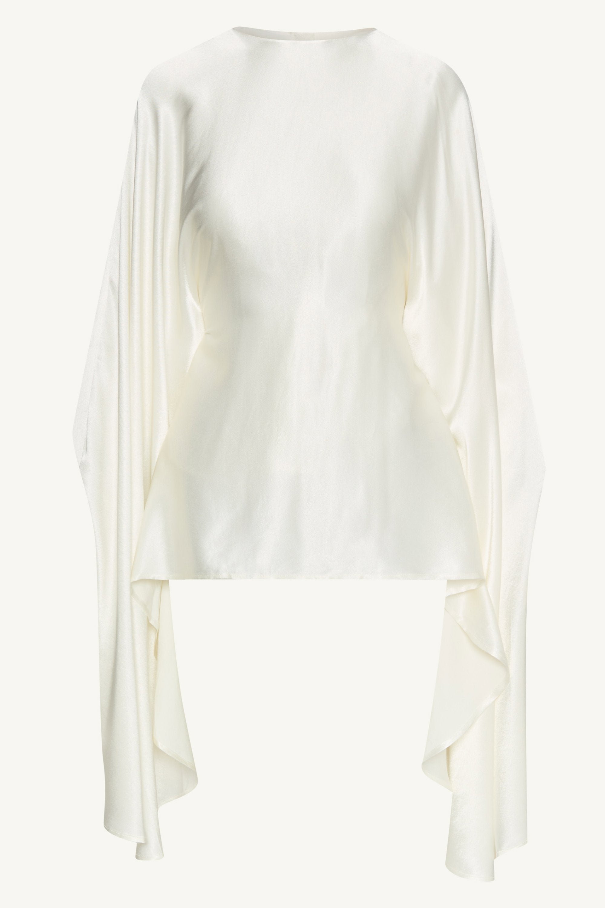 Razan Silk Inner Tie Top - White Tops Veiled Collection
