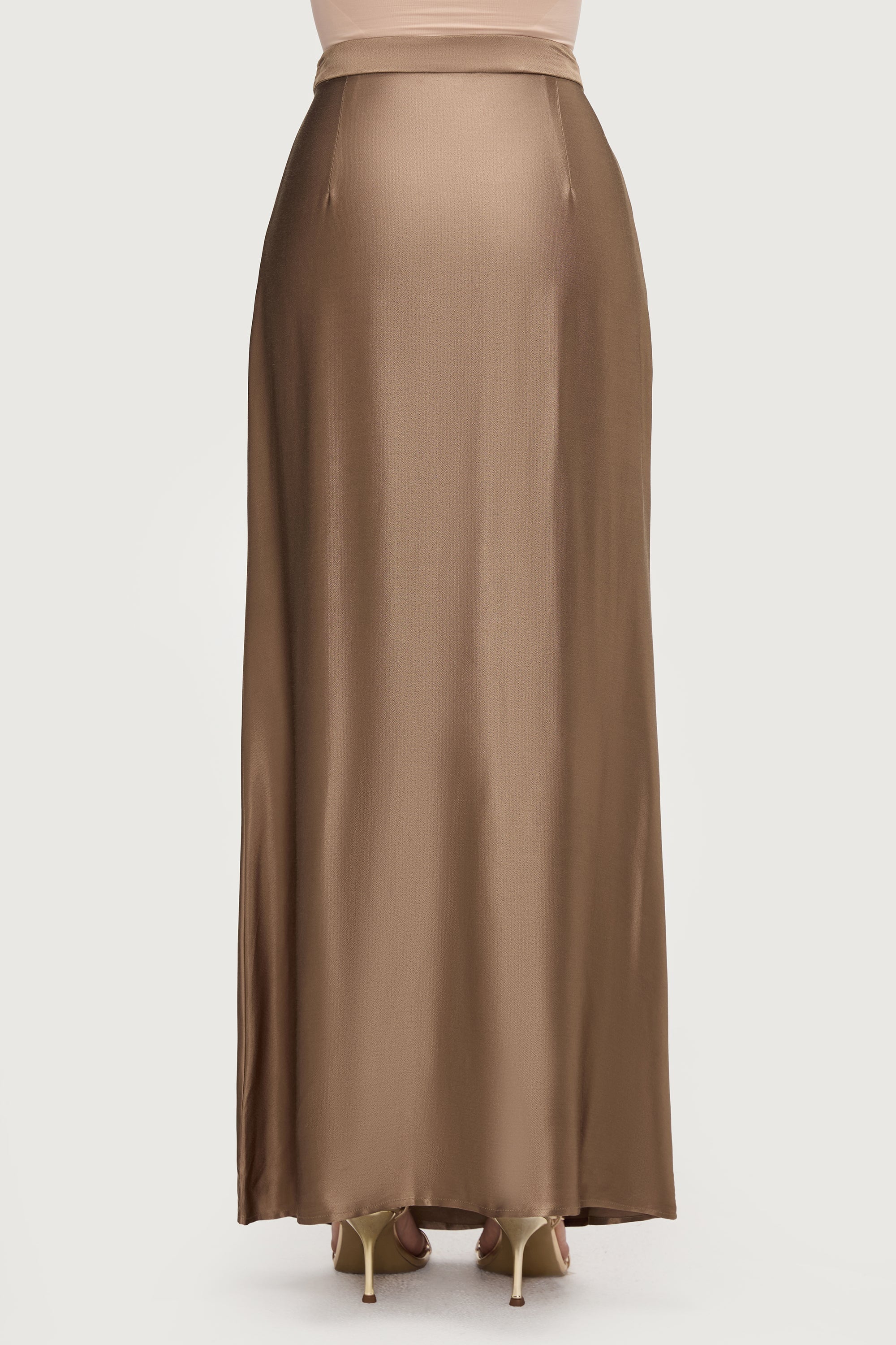 Razan Silk Maxi Skirt - Desert Palm Bottoms Veiled Collection
