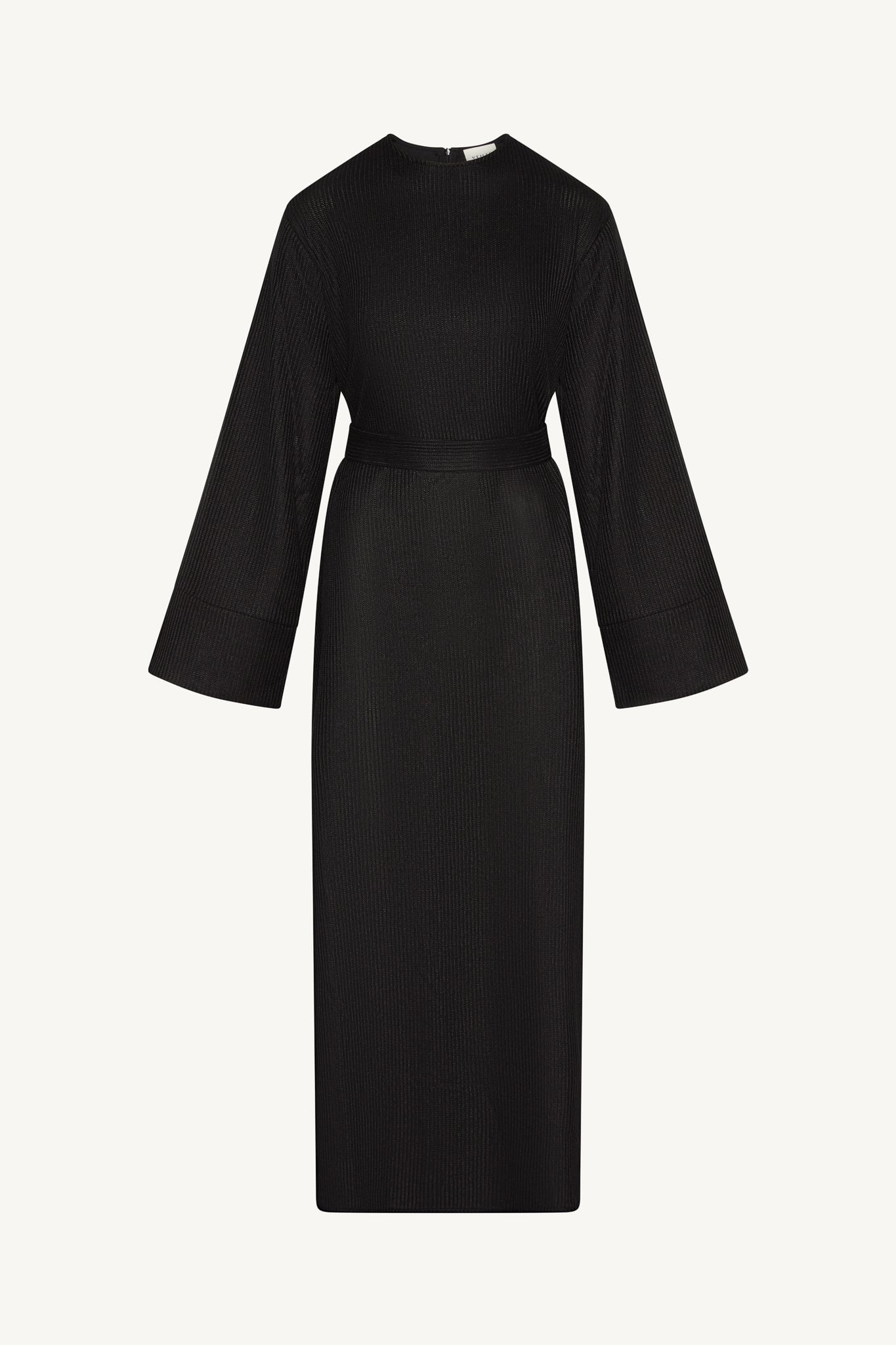 Relaxed Knit Maxi Dress - Black Abayas Veiled