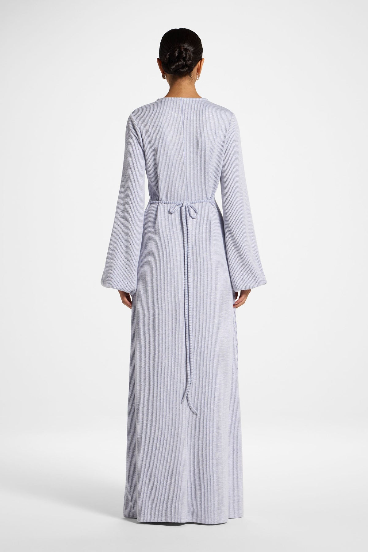 Rib Tie Back Maxi Dress - Periwinkle Dress Veiled