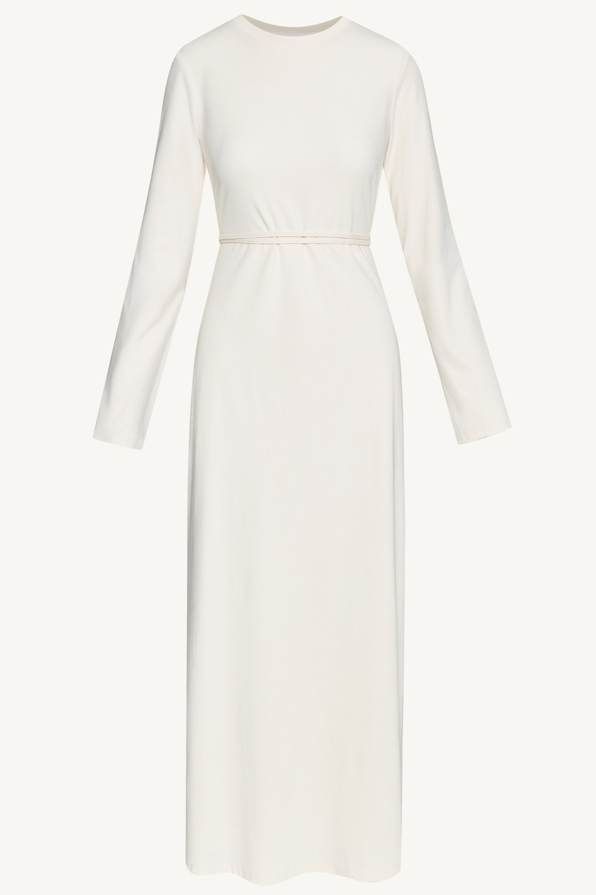 Ribbed Cotton Maxi Dress - Off White Dresses Veiled